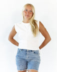 Lauren Denim Striped Shorts