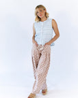 Gemma Shirred Button Down Tank