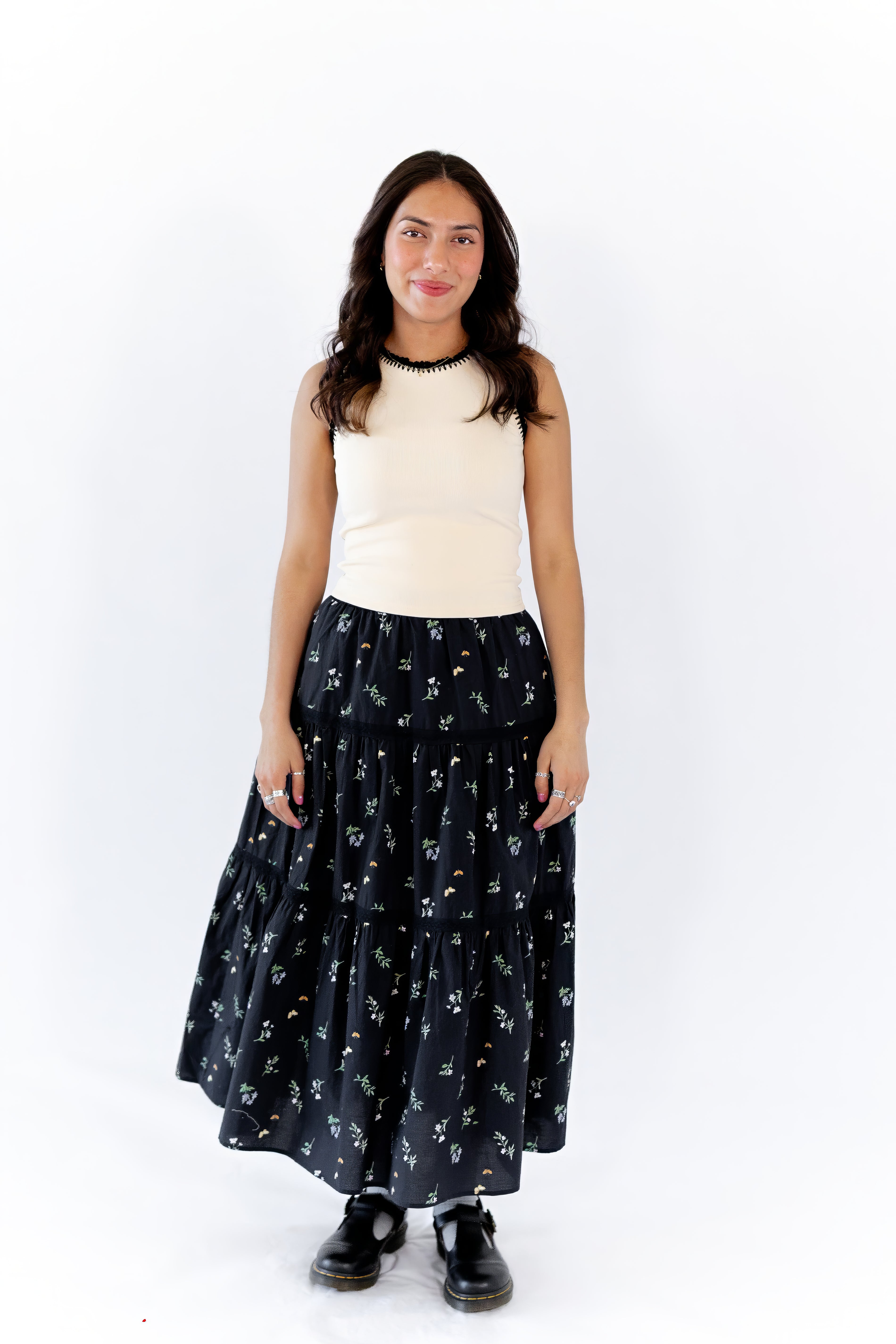 Darla Floral Midi Skirt  ⤫ Restocked