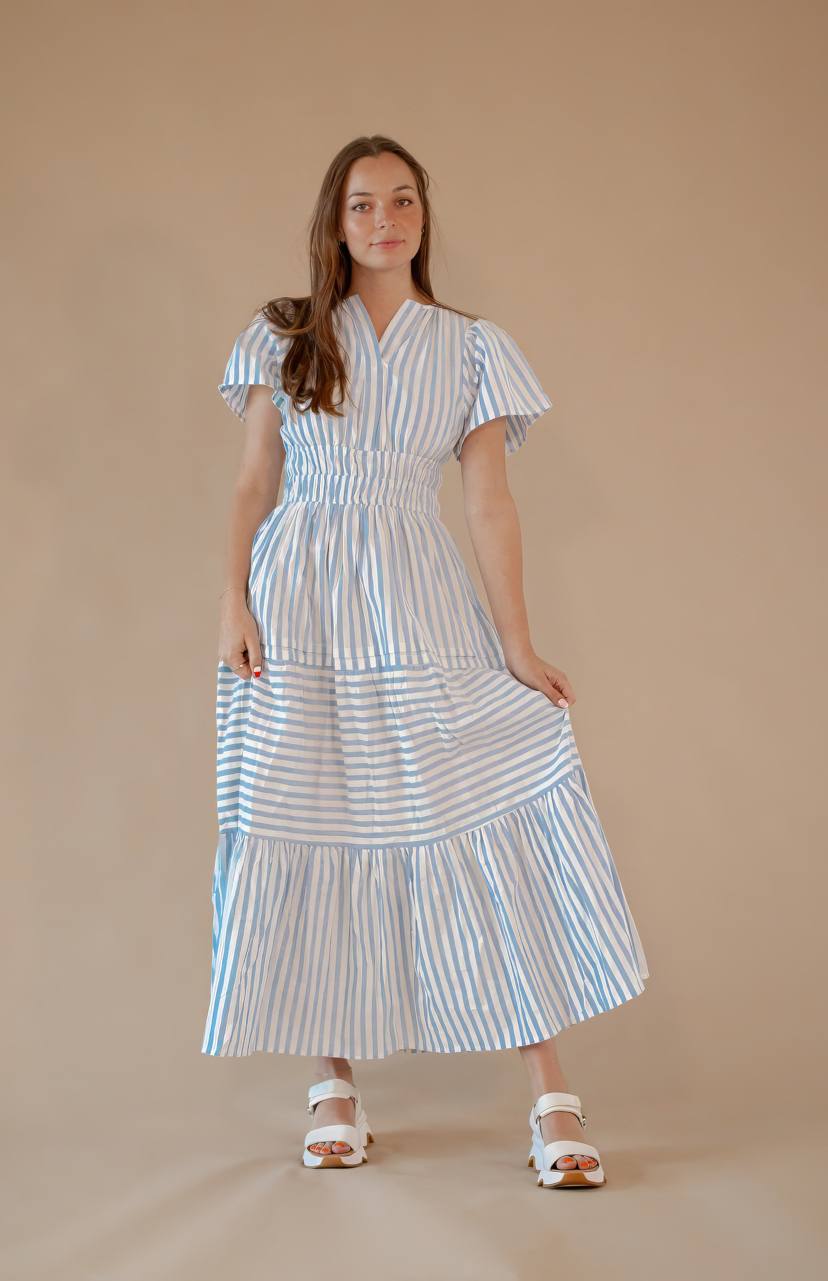 Aelia Striped Maxi Dress