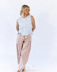 Gemma Shirred Button Down Tank