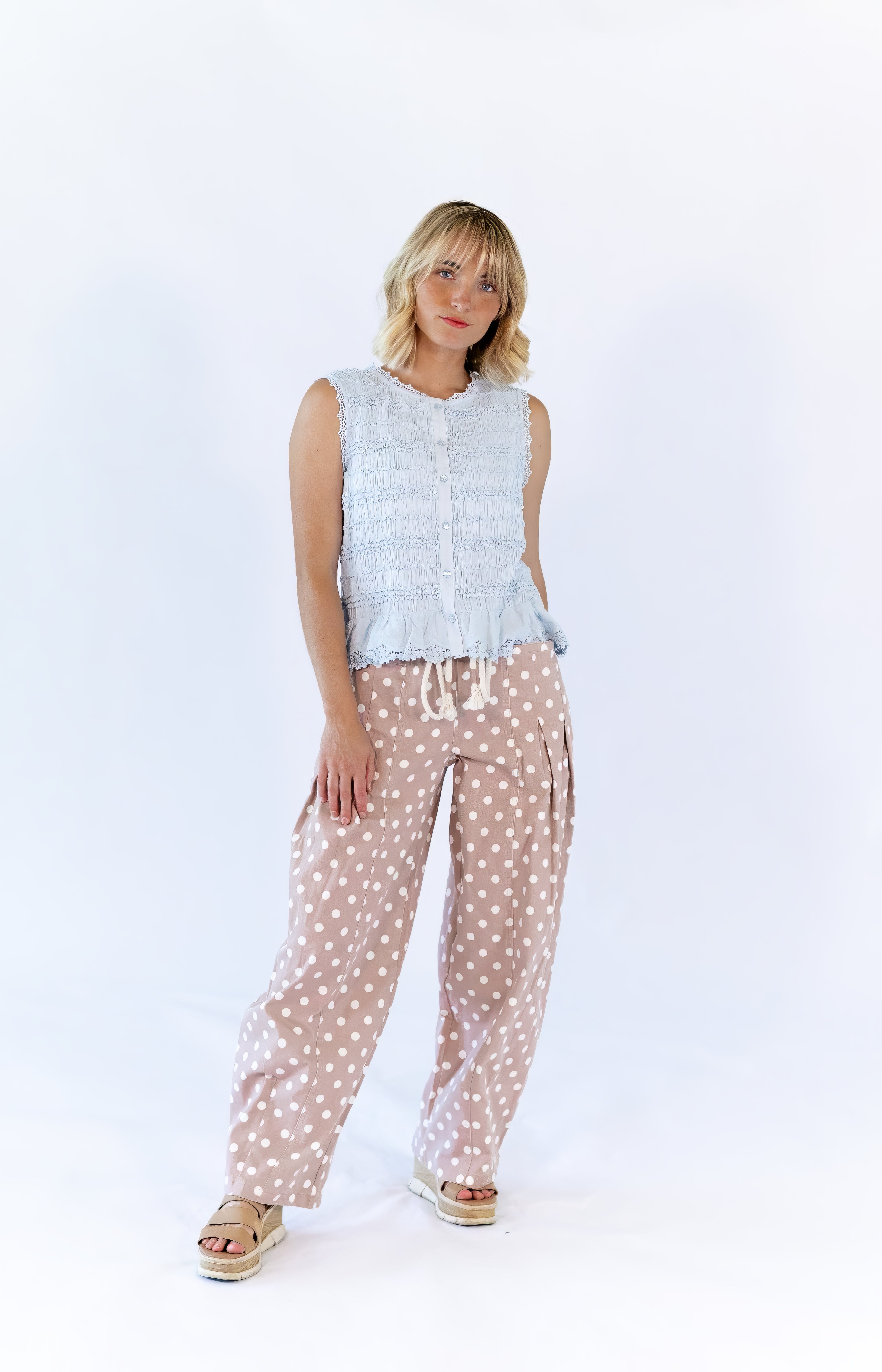 Rune Polka Dot Barrel Jeans