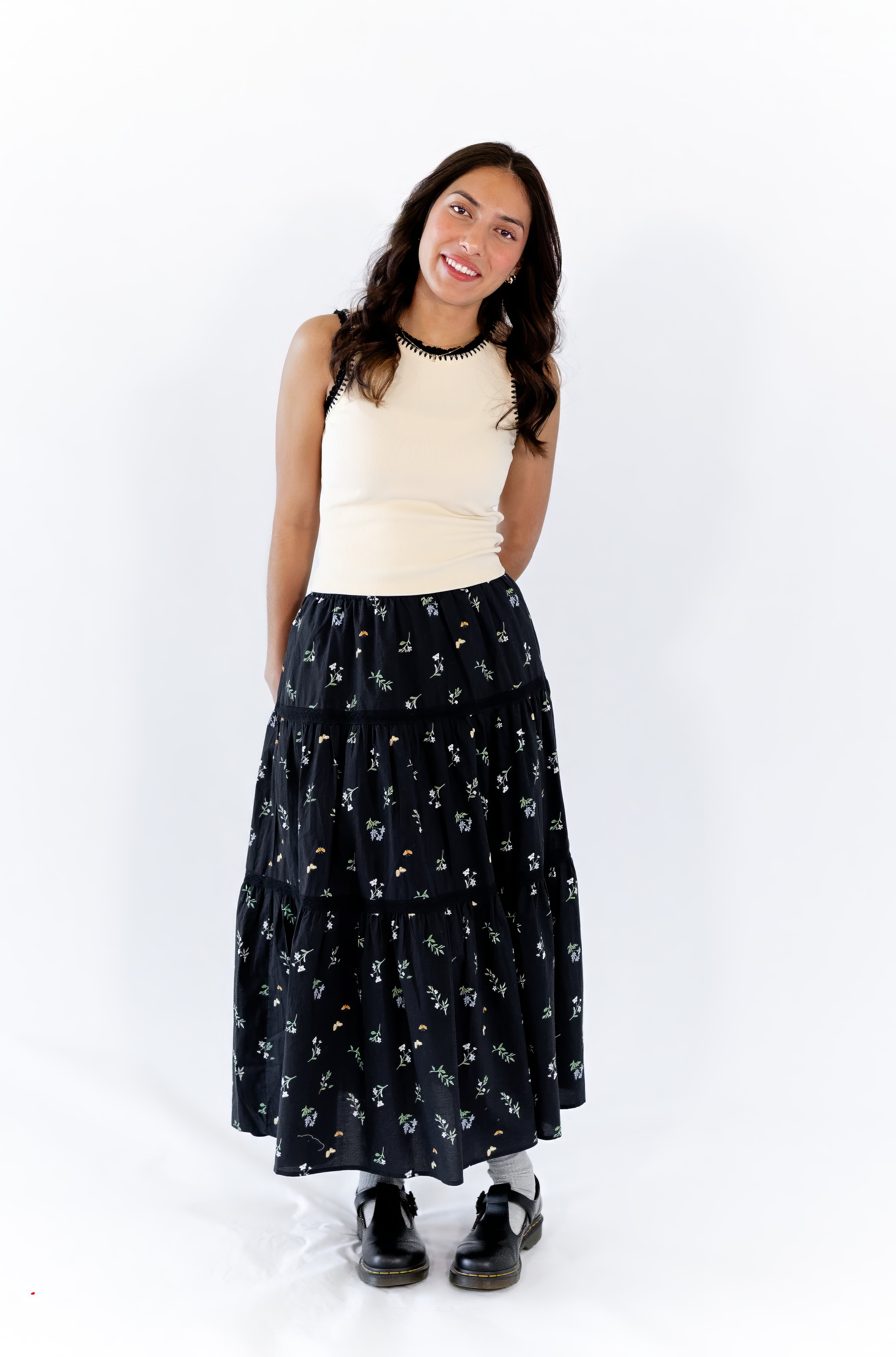Darla Floral Midi Skirt  ⤫ Restocked