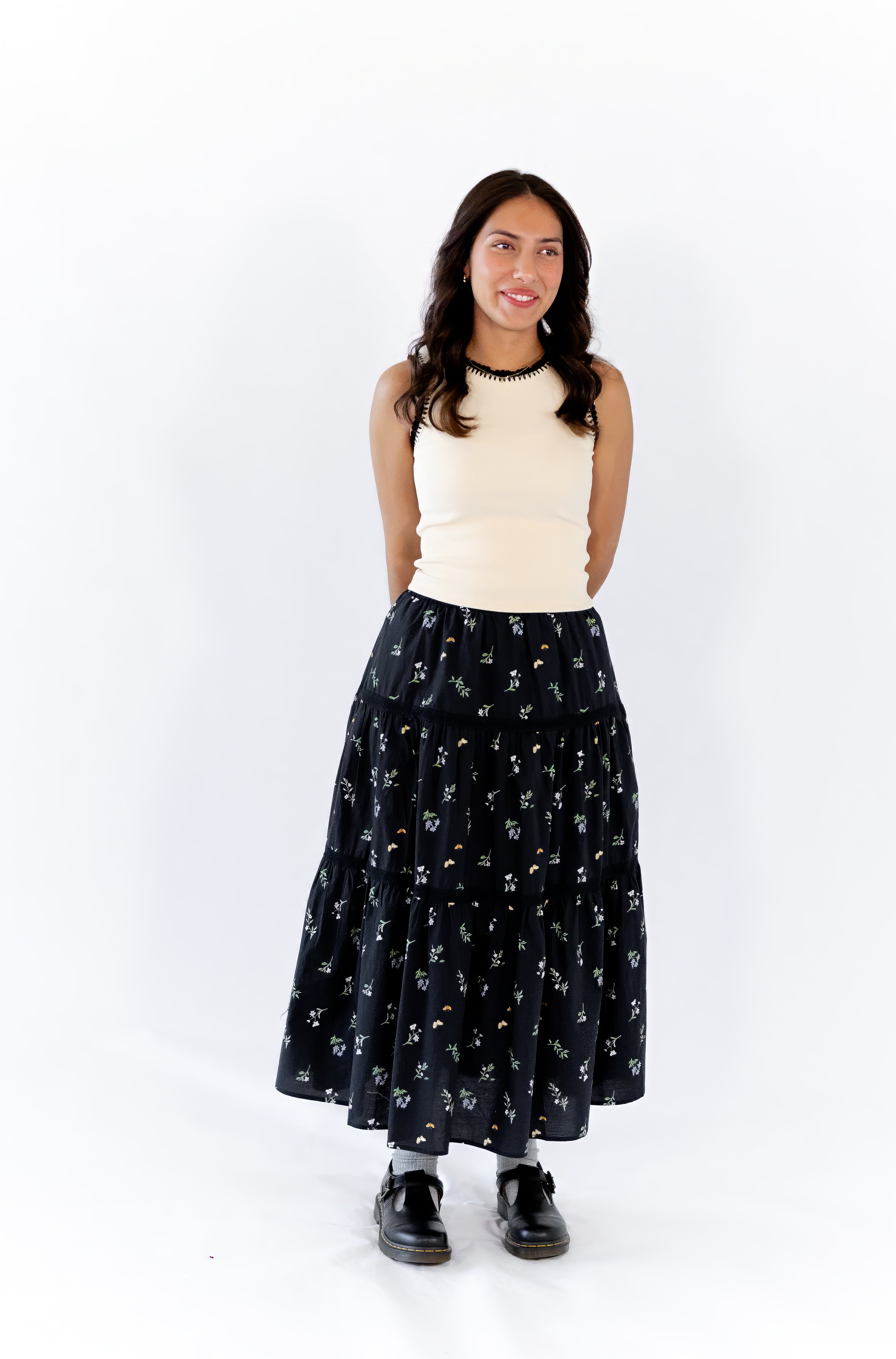 Darla Floral Midi Skirt  ⤫ Restocked