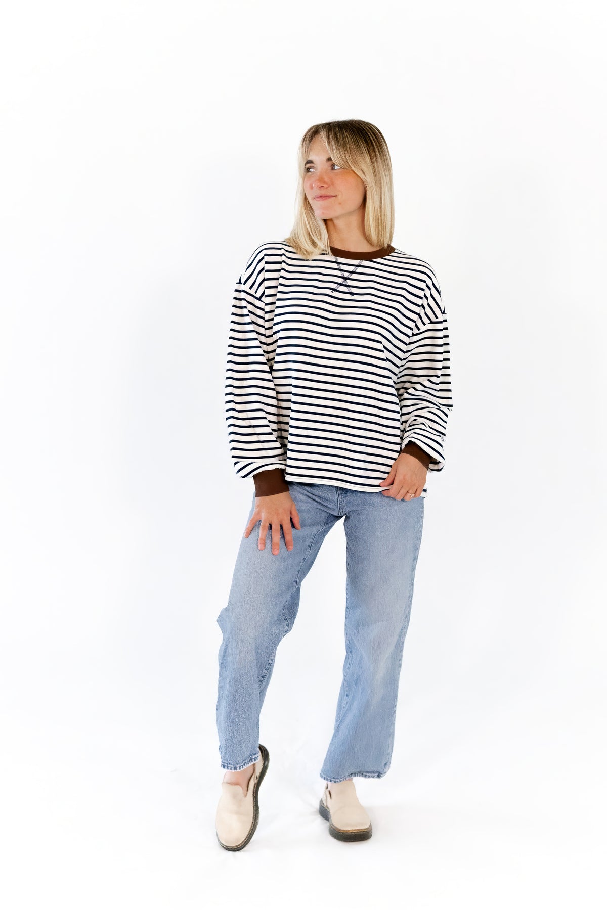 Thea Striped Pullover