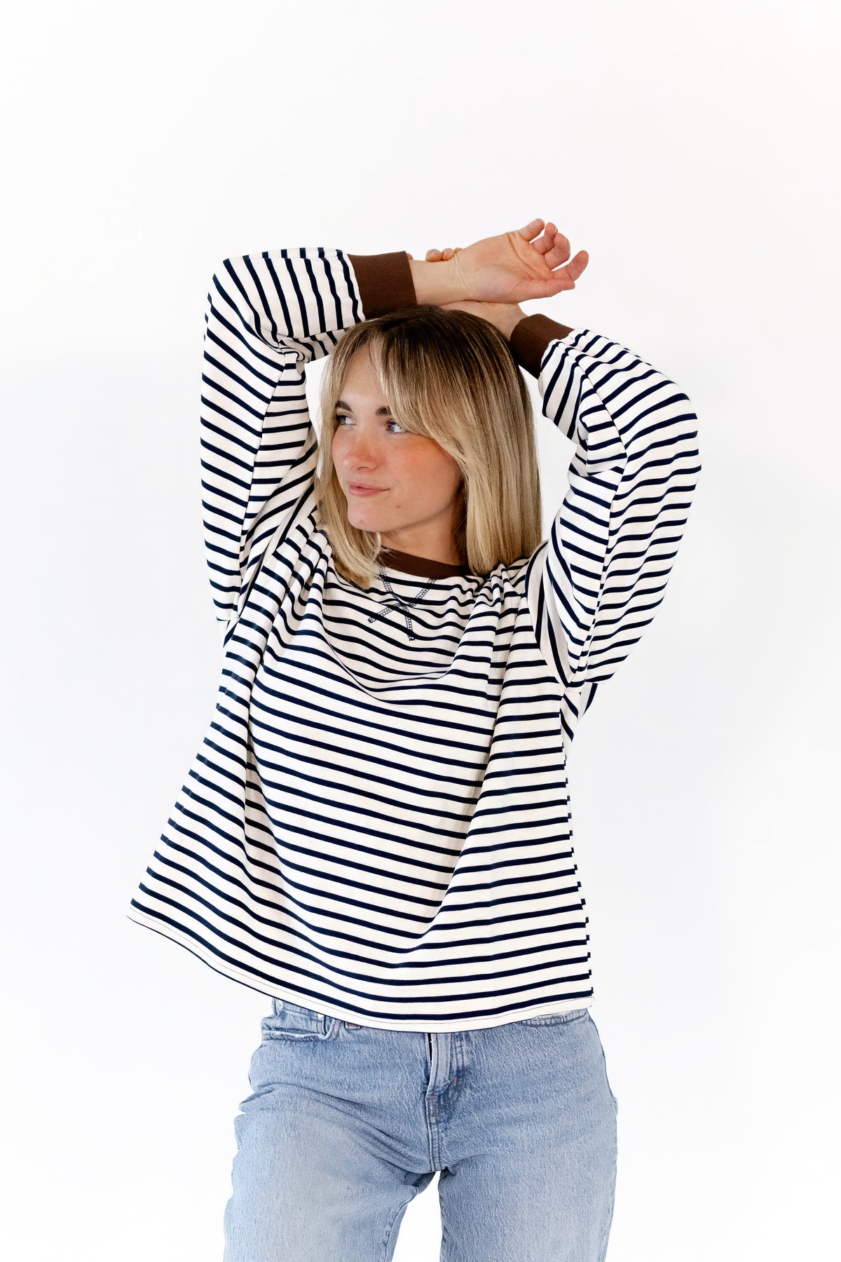 Thea Striped Pullover