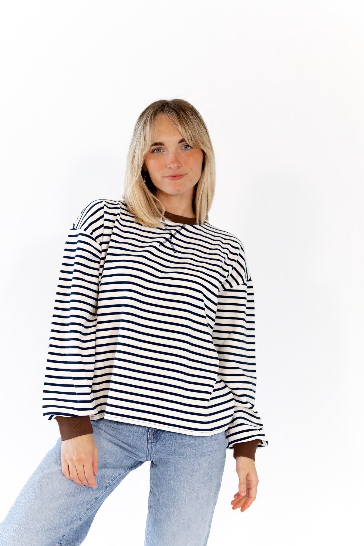 Thea Striped Pullover