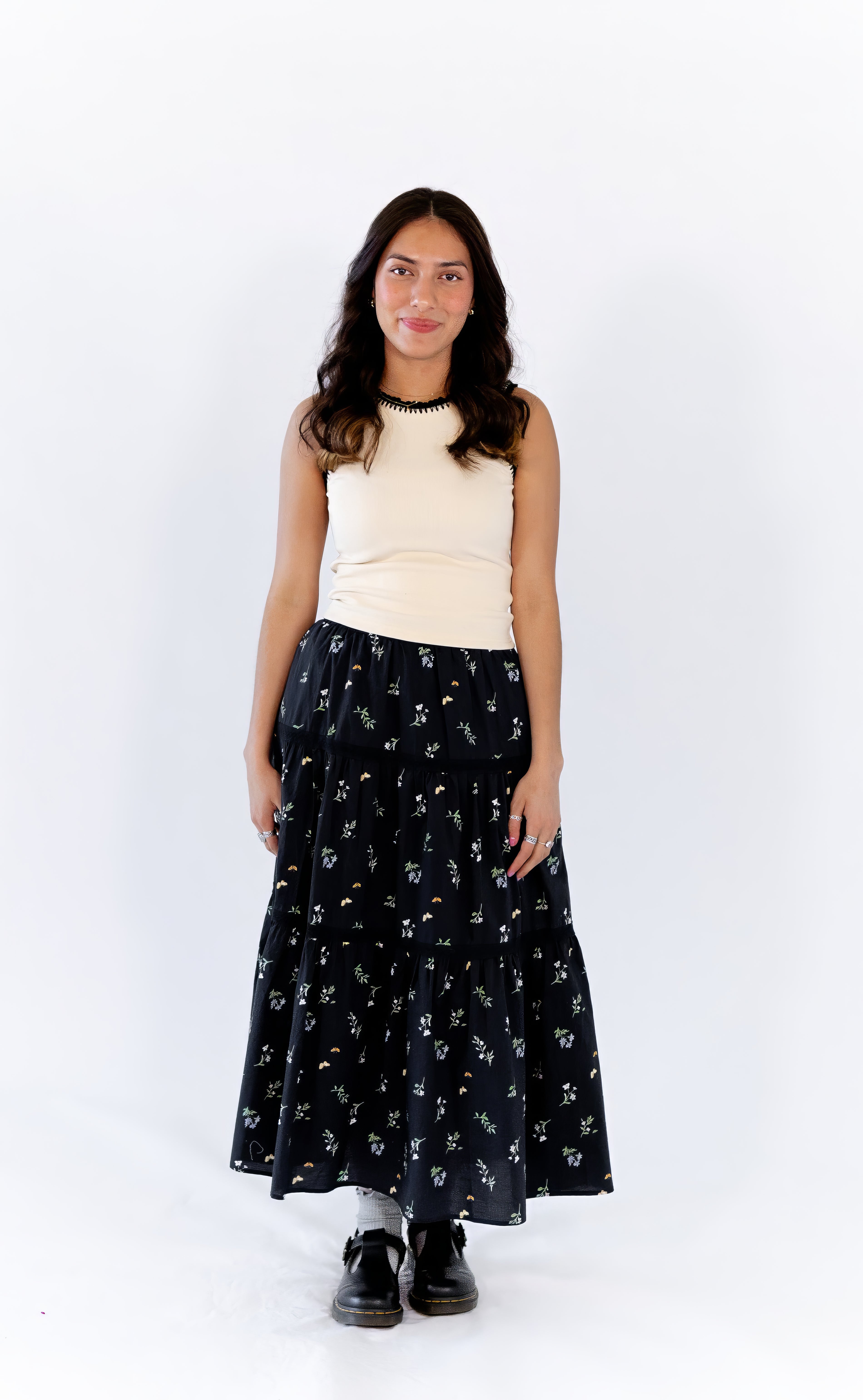 Darla Floral Midi Skirt  ⤫ Restocked