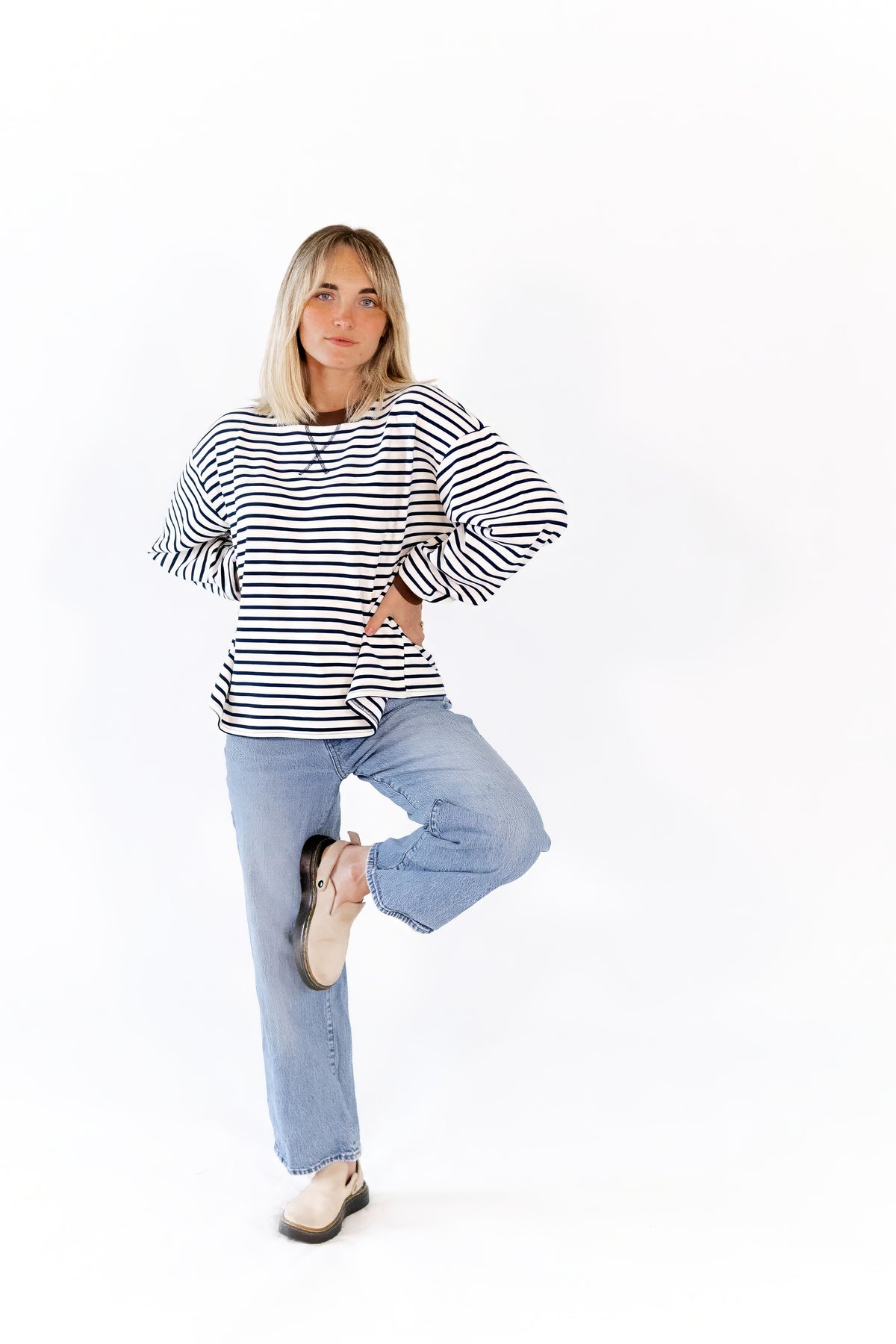 Thea Striped Pullover