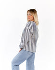 Thea Striped Pullover
