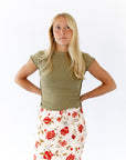 Heather Floral Maxi Skirt