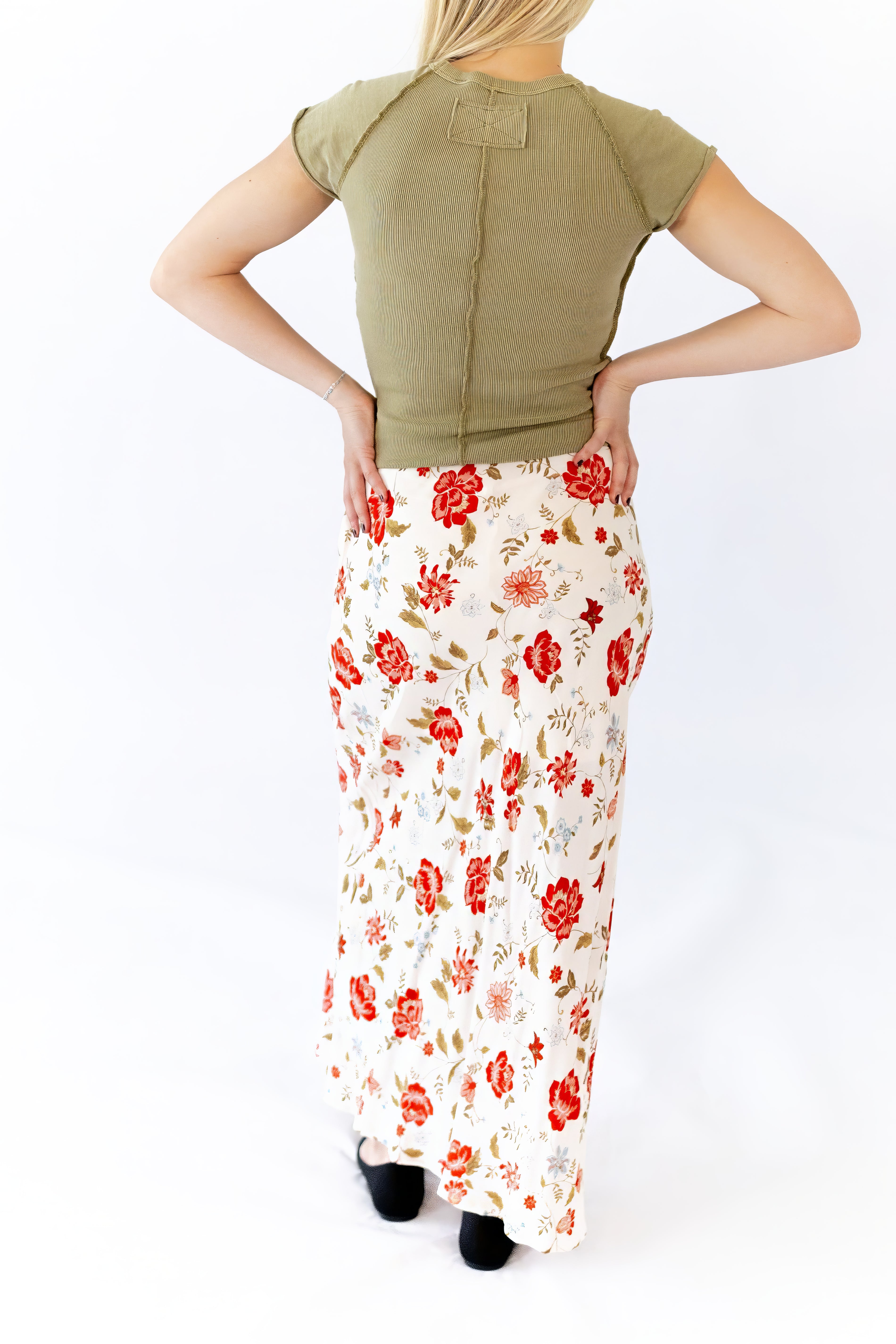 Heather Floral Maxi Skirt