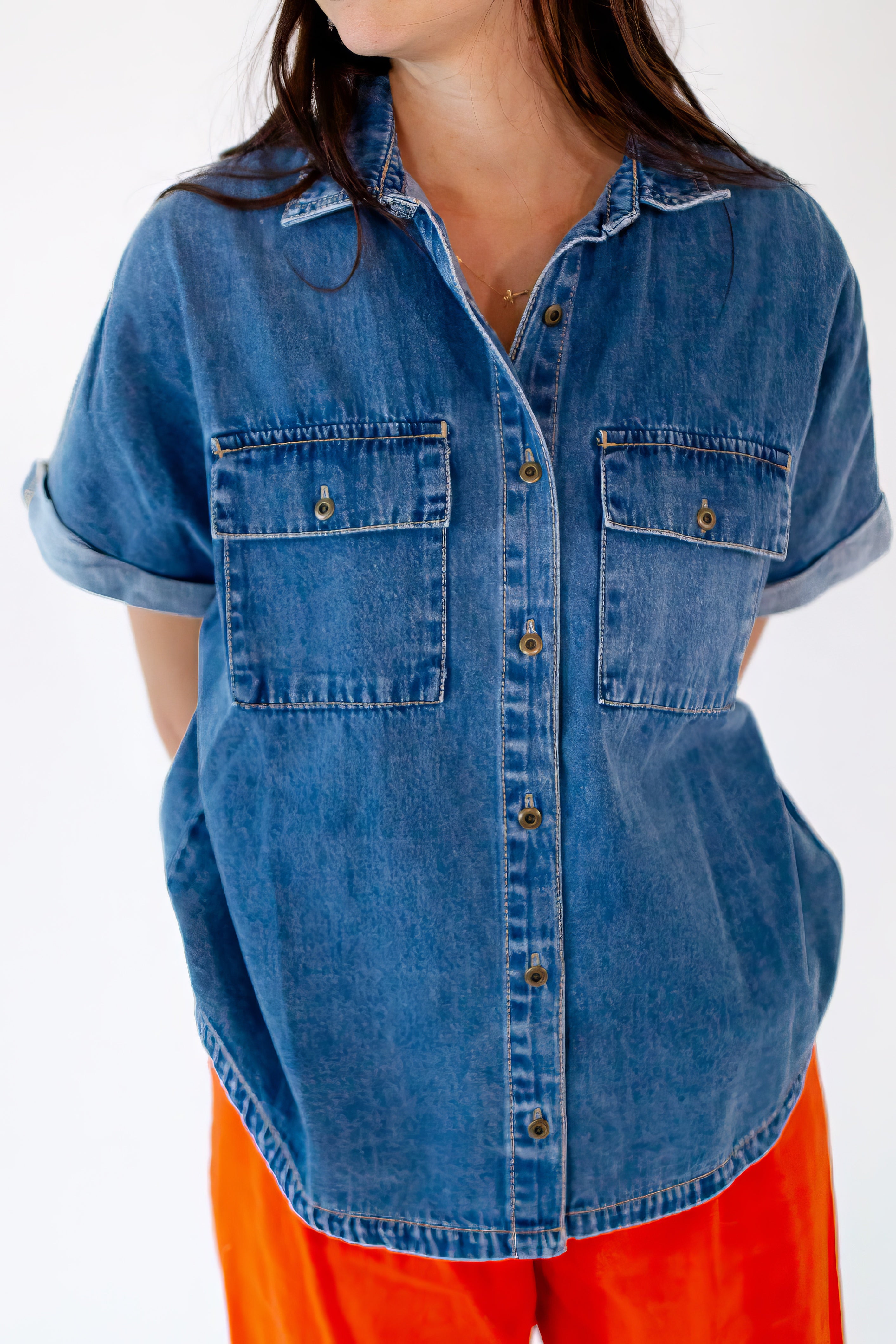 Rocky Soft Denim Button Up