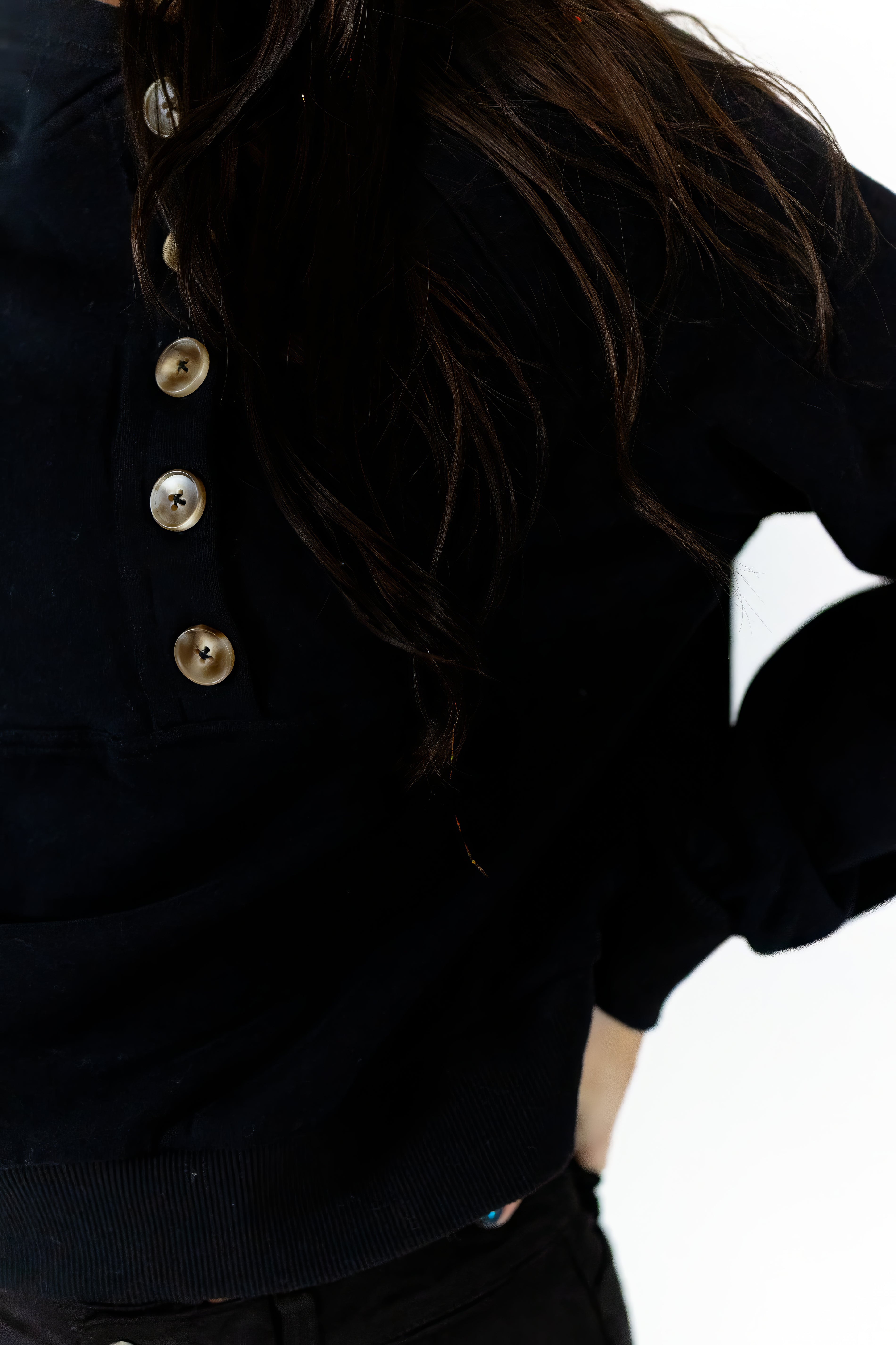 Portia Asymmetrical Button Down Hoodie