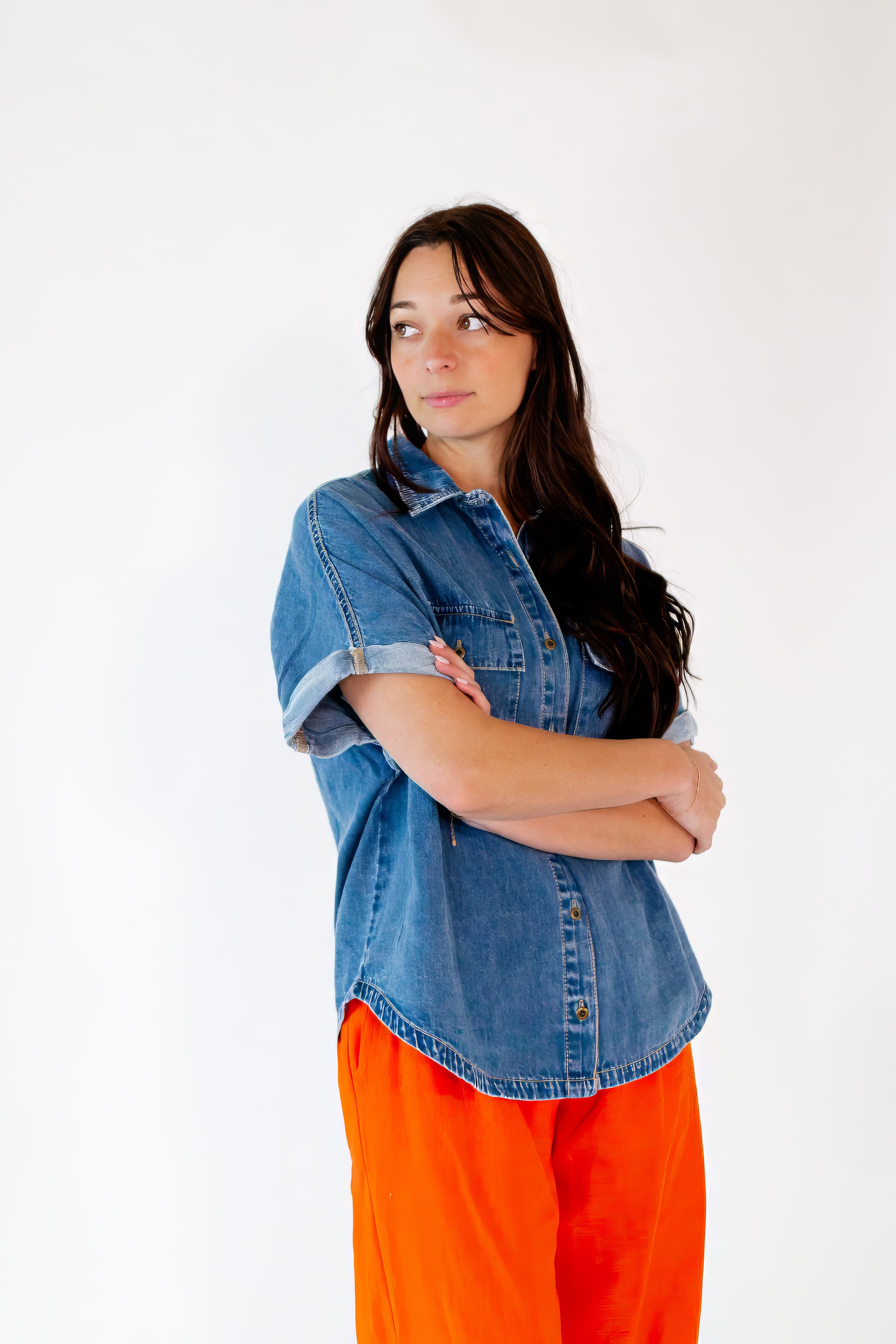 Rocky Soft Denim Button Up