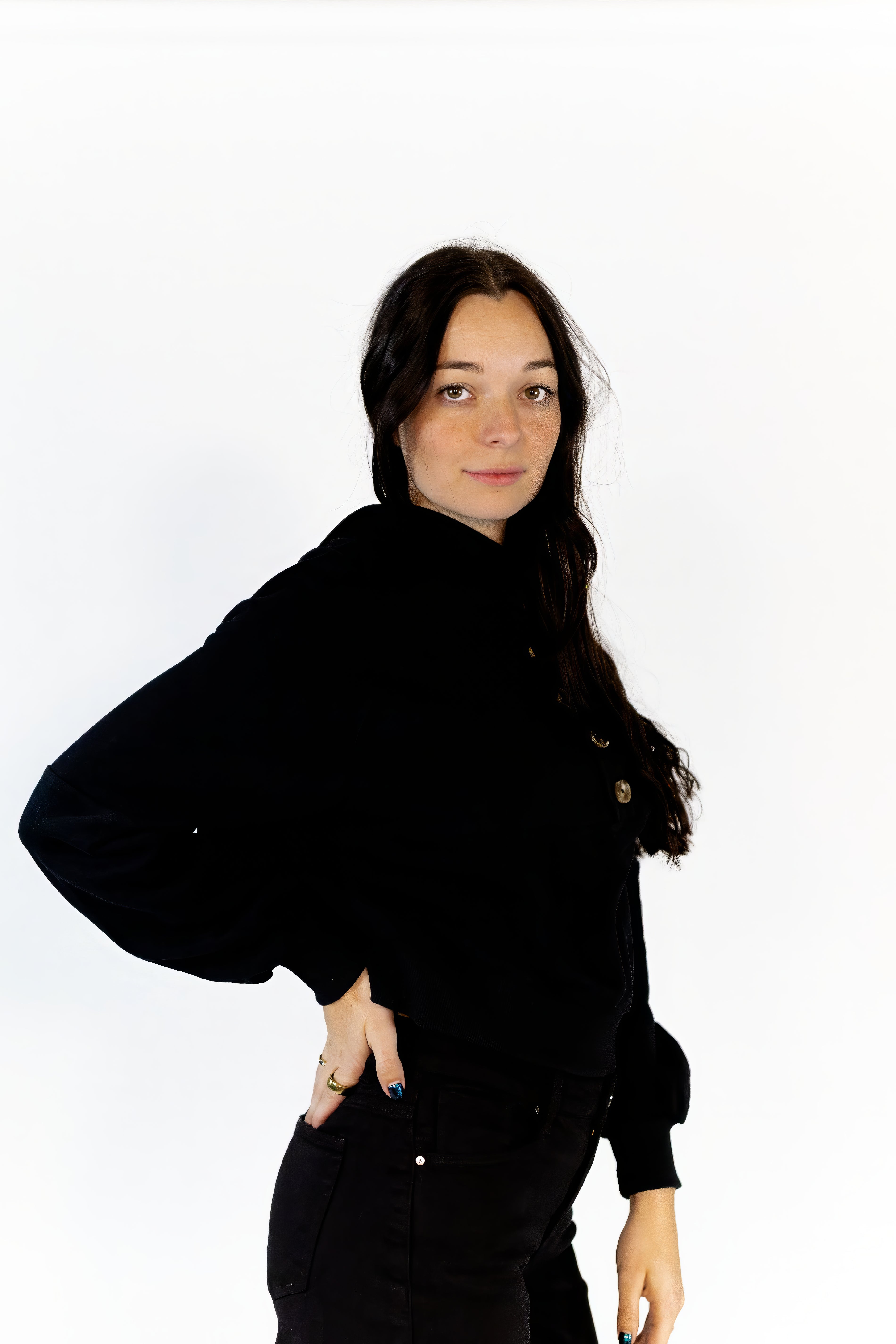 Portia Asymmetrical Button Down Hoodie