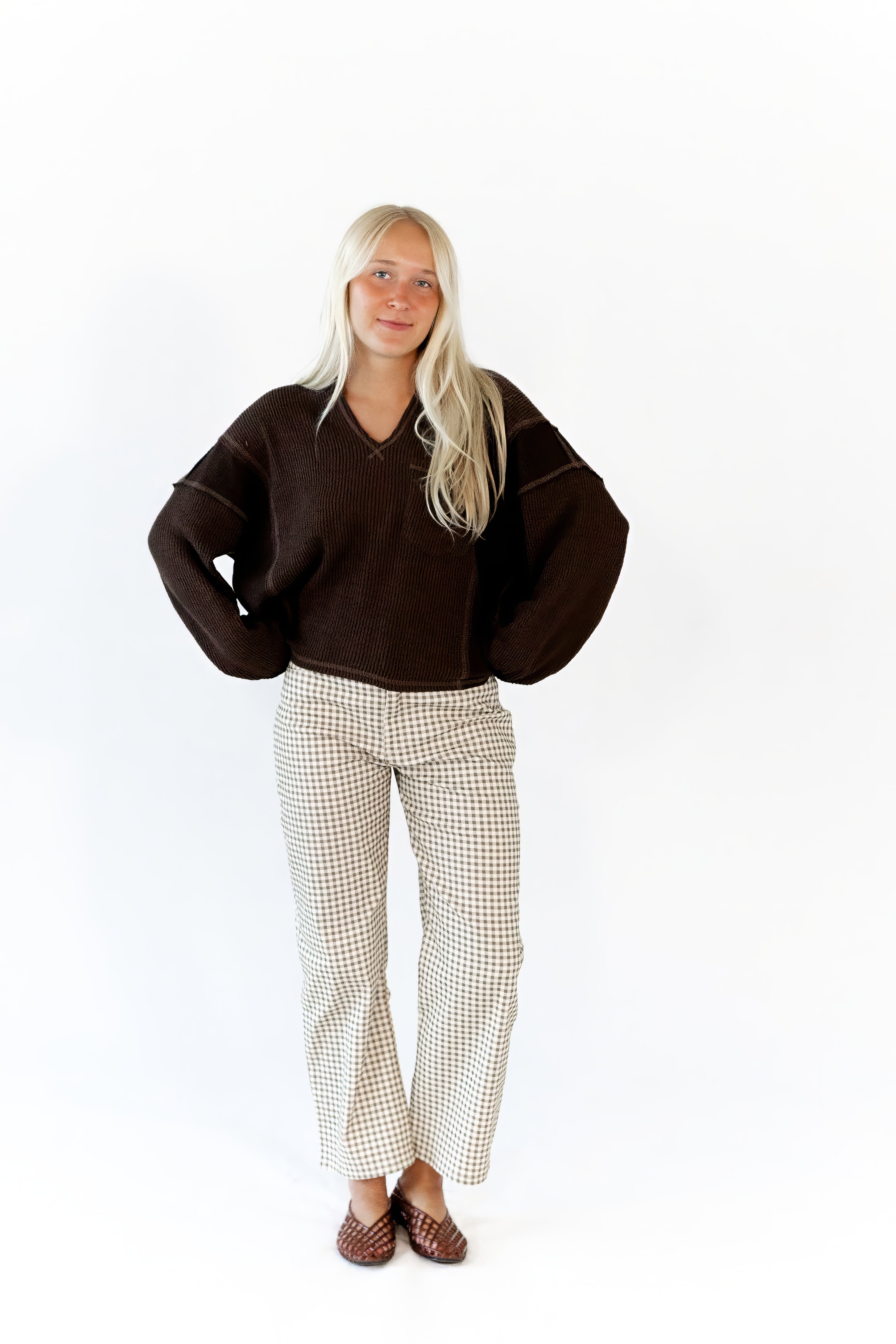 Hannah Raw Edge Pullover