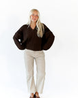 Hannah Raw Edge Pullover
