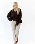 Hannah Raw Edge Pullover