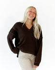 Hannah Raw Edge Pullover