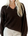 Hannah Raw Edge Pullover