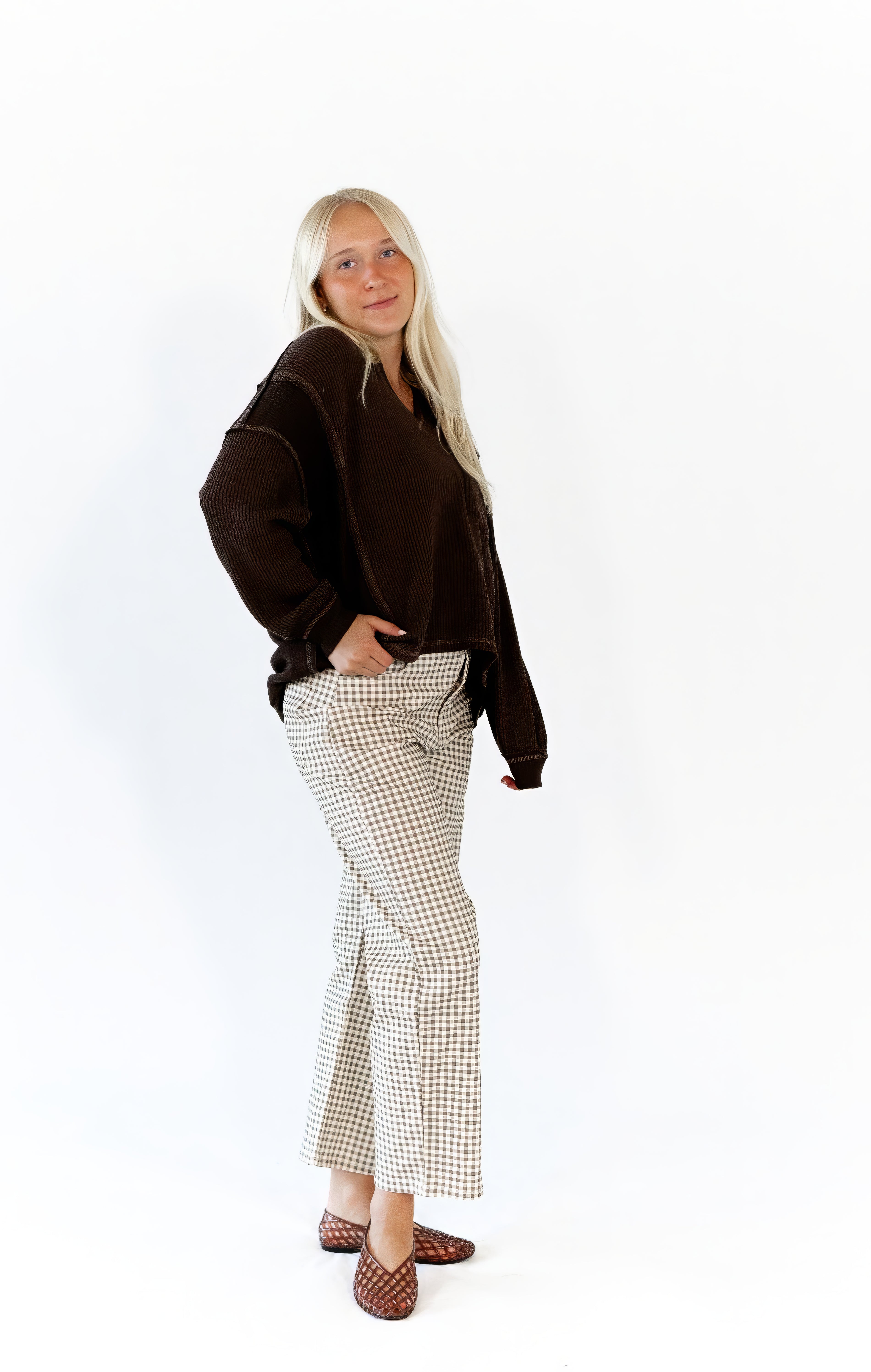 Hannah Raw Edge Pullover