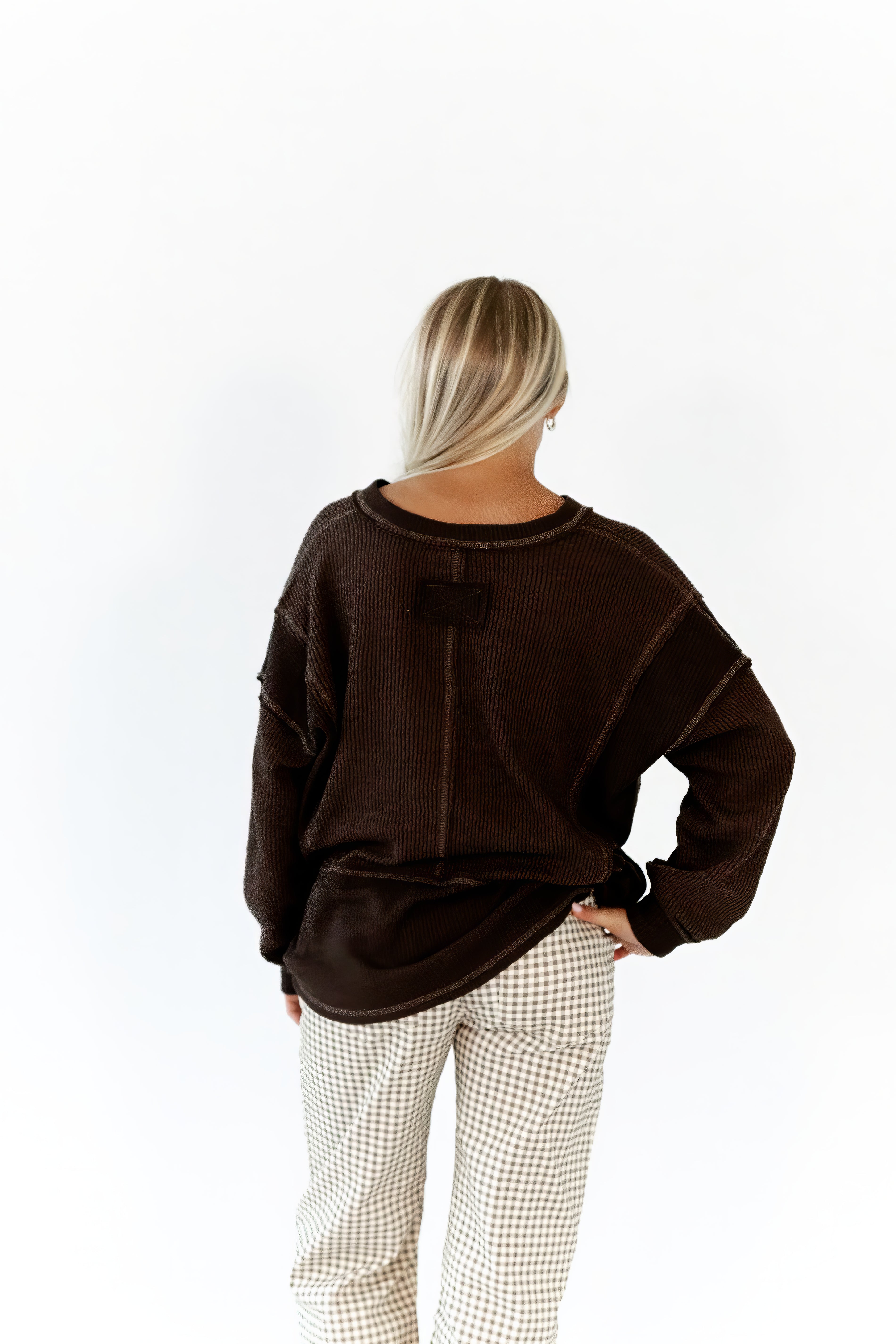 Hannah Raw Edge Pullover