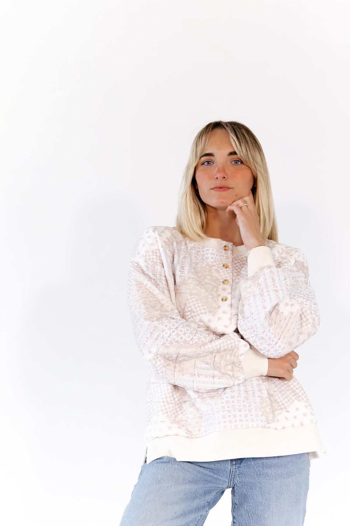 Mimi Quilt Texture Henley