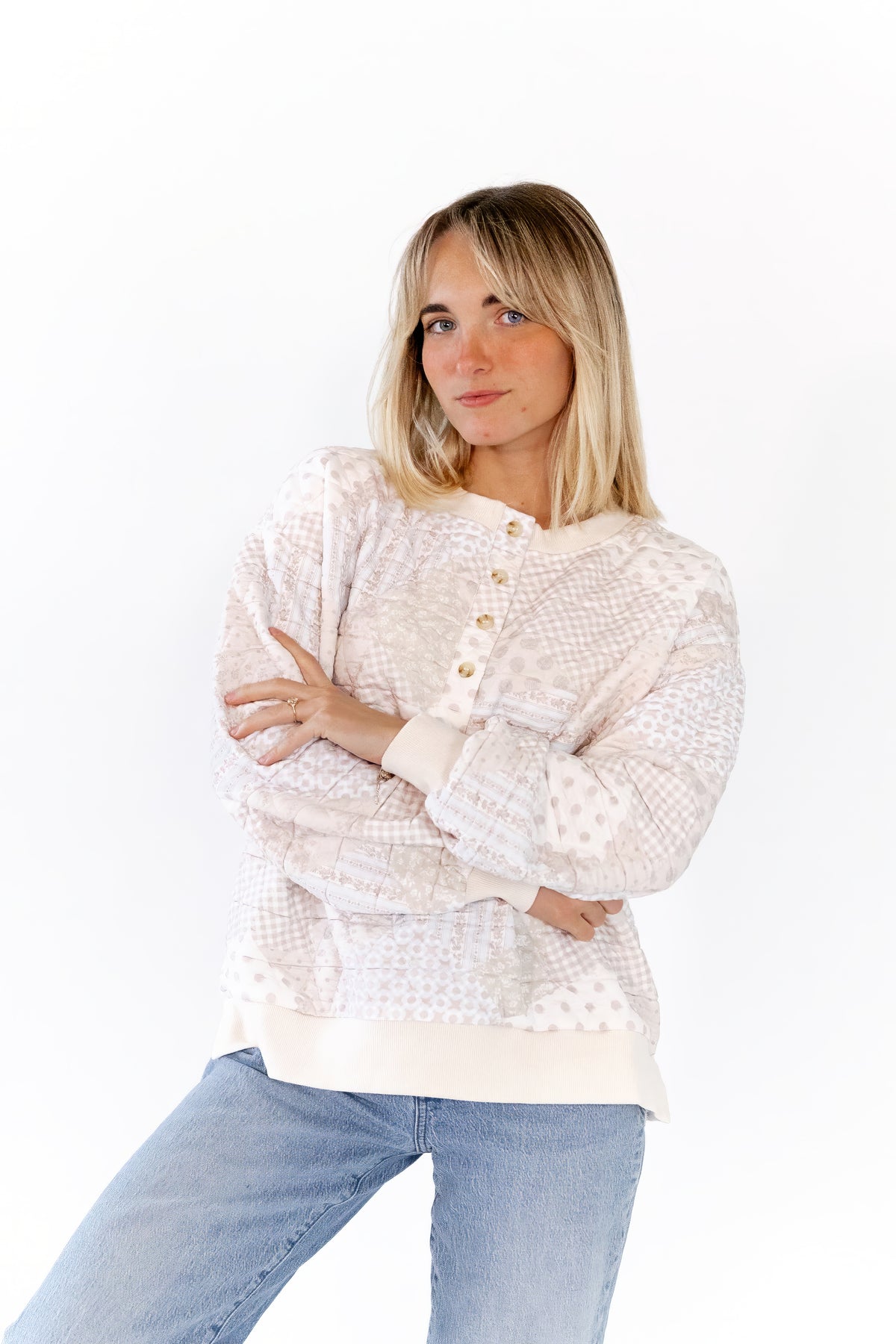 Mimi Quilt Texture Henley