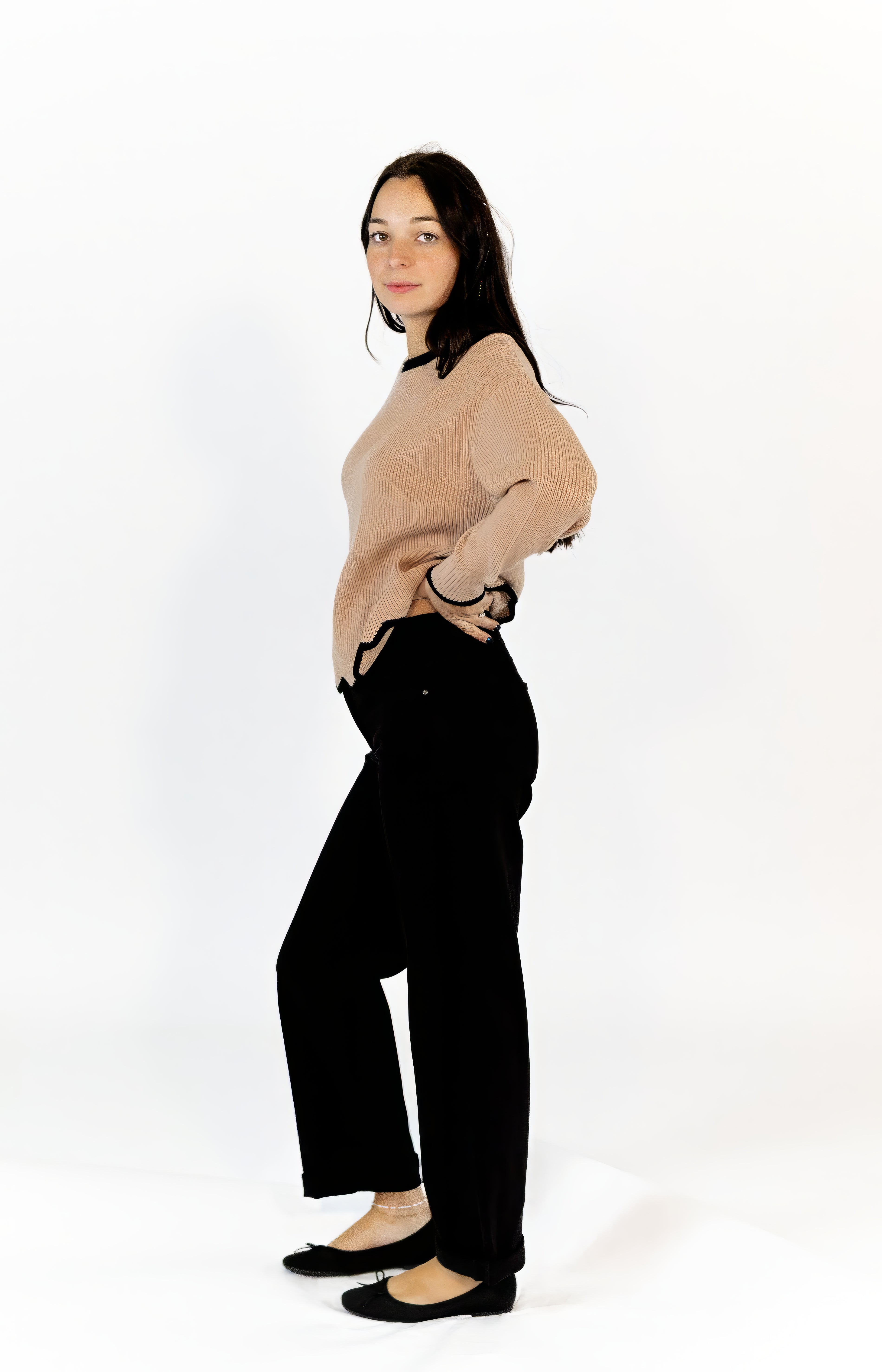 Trista Scalloped Hem Sweater