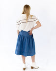 Lindie Pleated Denim Skirt