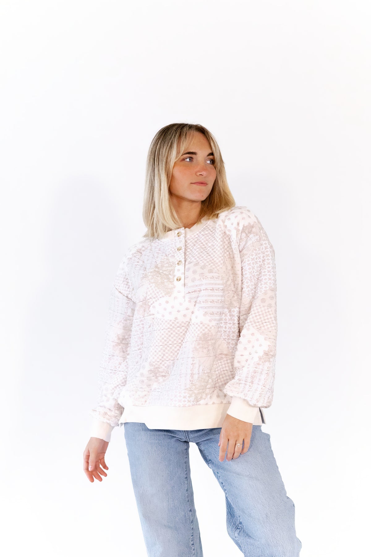 Mimi Quilt Texture Henley