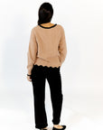 Trista Scalloped Hem Sweater