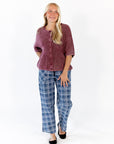 Cherry Button Knit Top