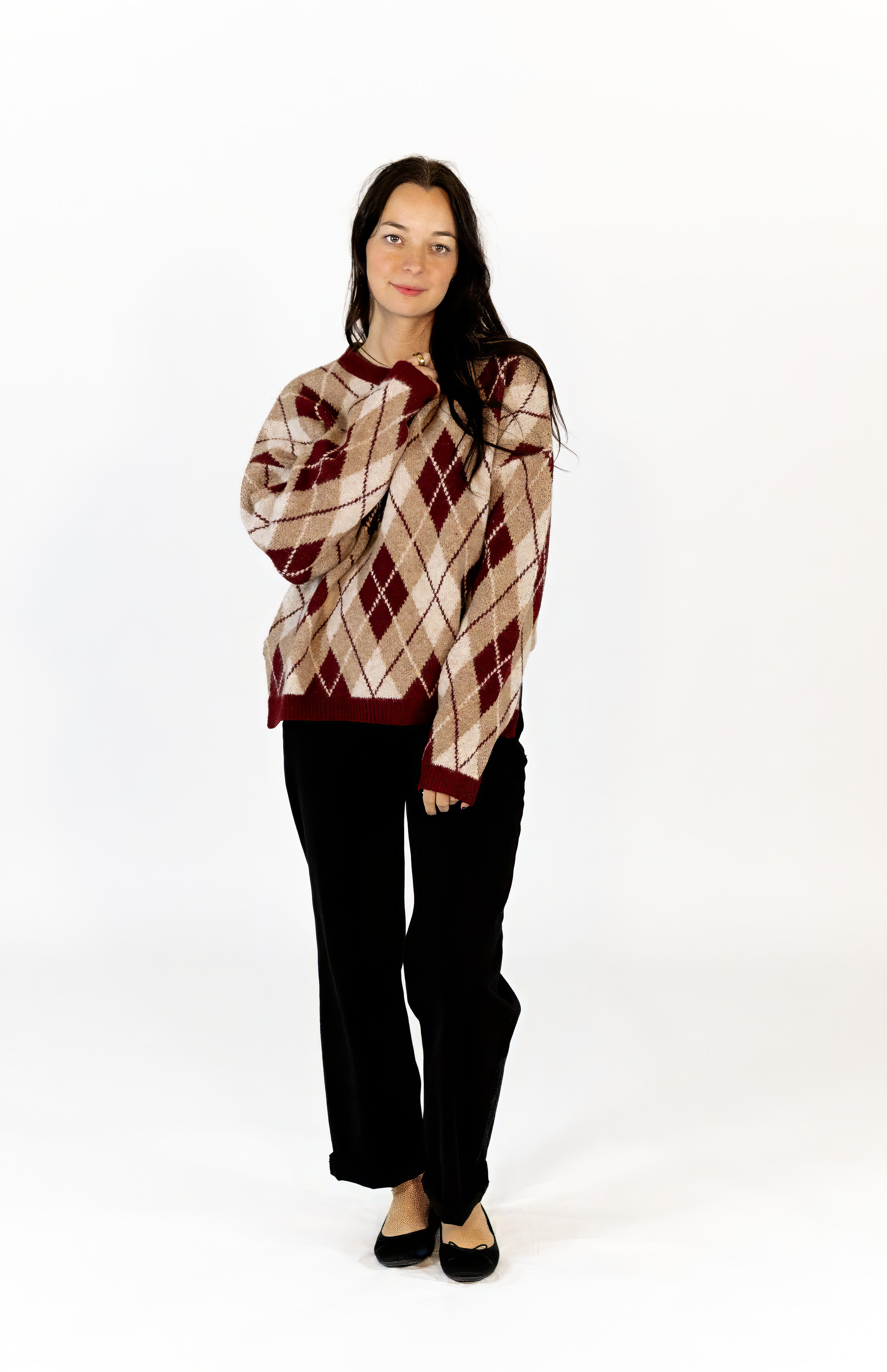 Riley Argyle Knit Sweater