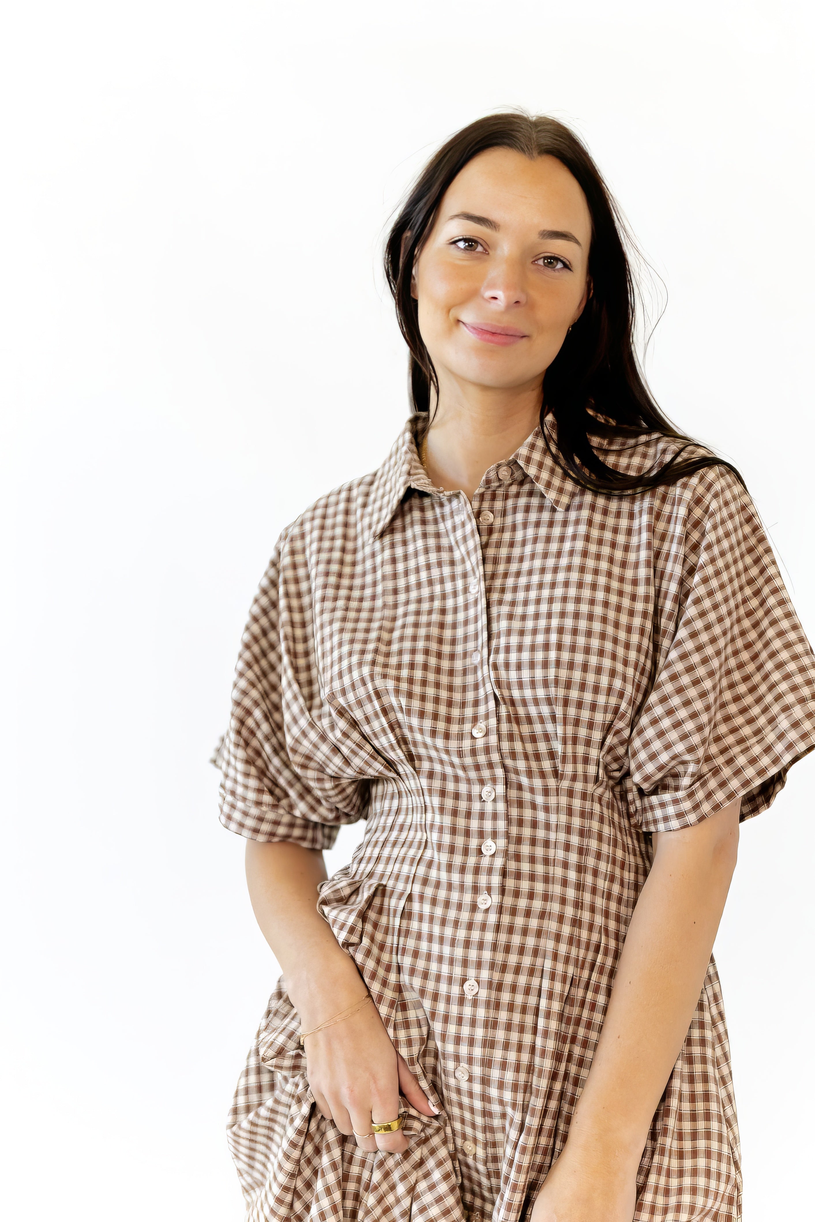 Tilla Gingham Maxi Dress