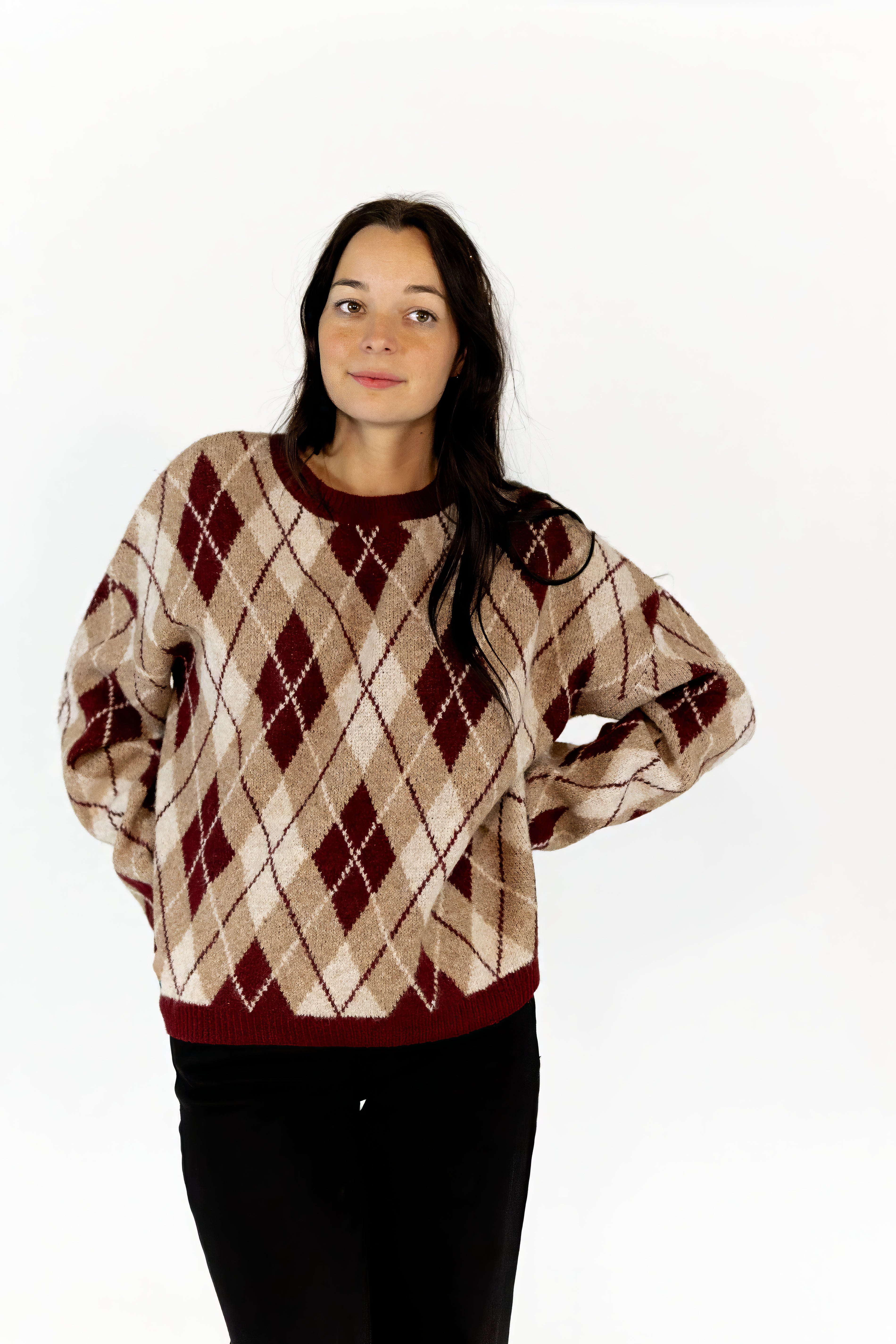 Riley Argyle Knit Sweater