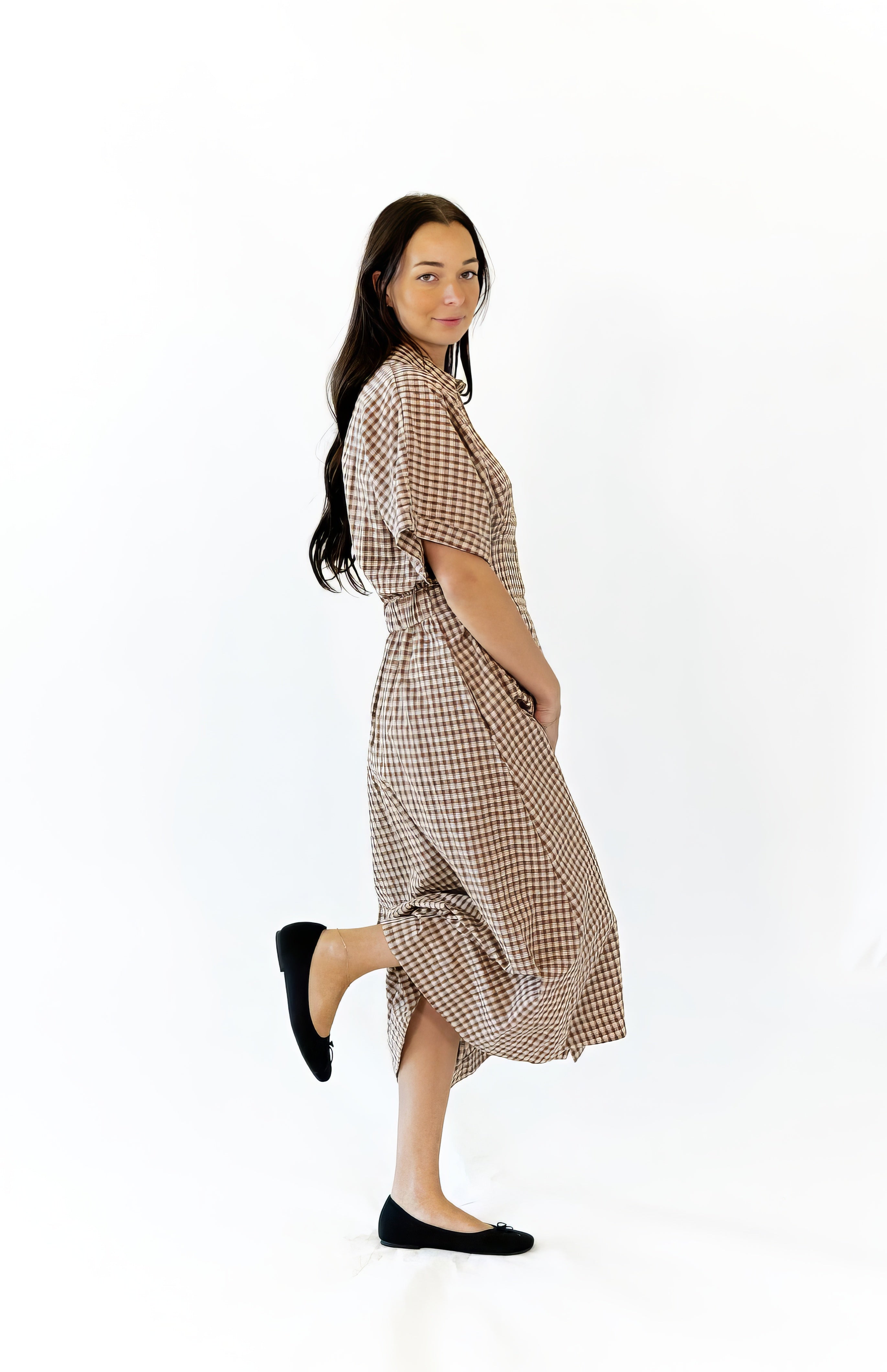 Tilla Gingham Maxi Dress