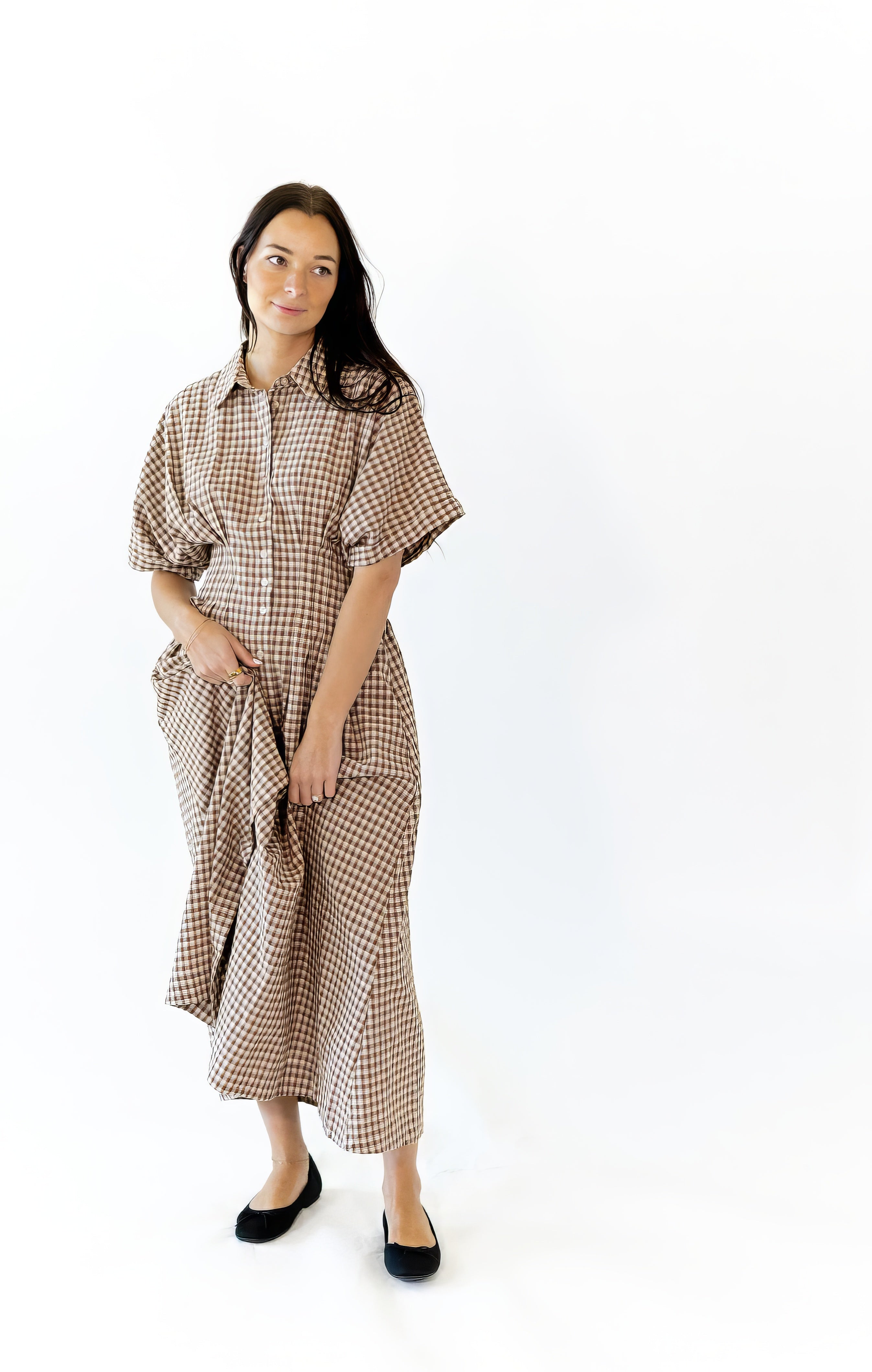 Tilla Gingham Maxi Dress