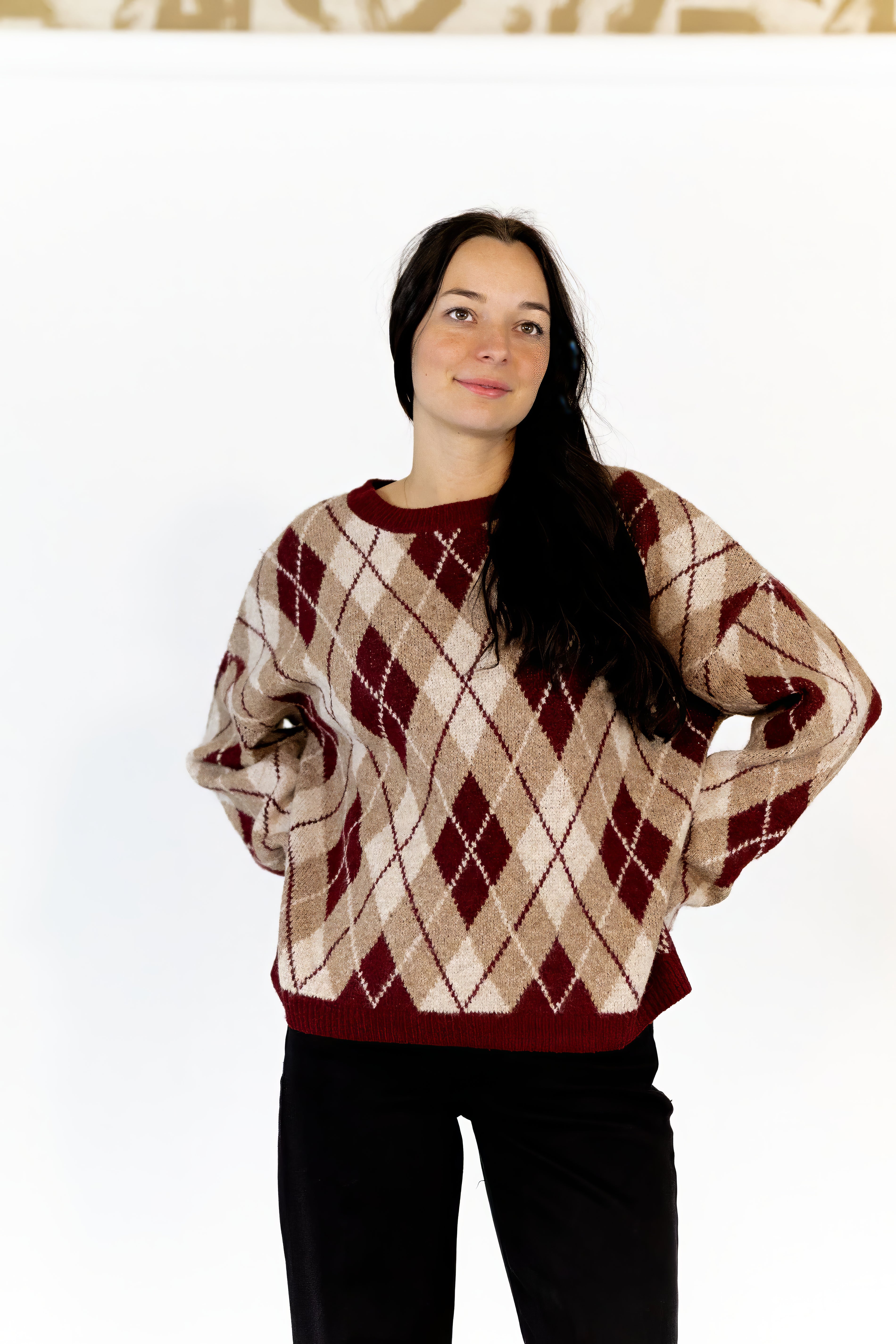 Riley Argyle Knit Sweater