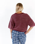 Cherry Button Knit Top