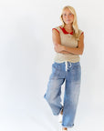 Sonrel Contrast Collared Top