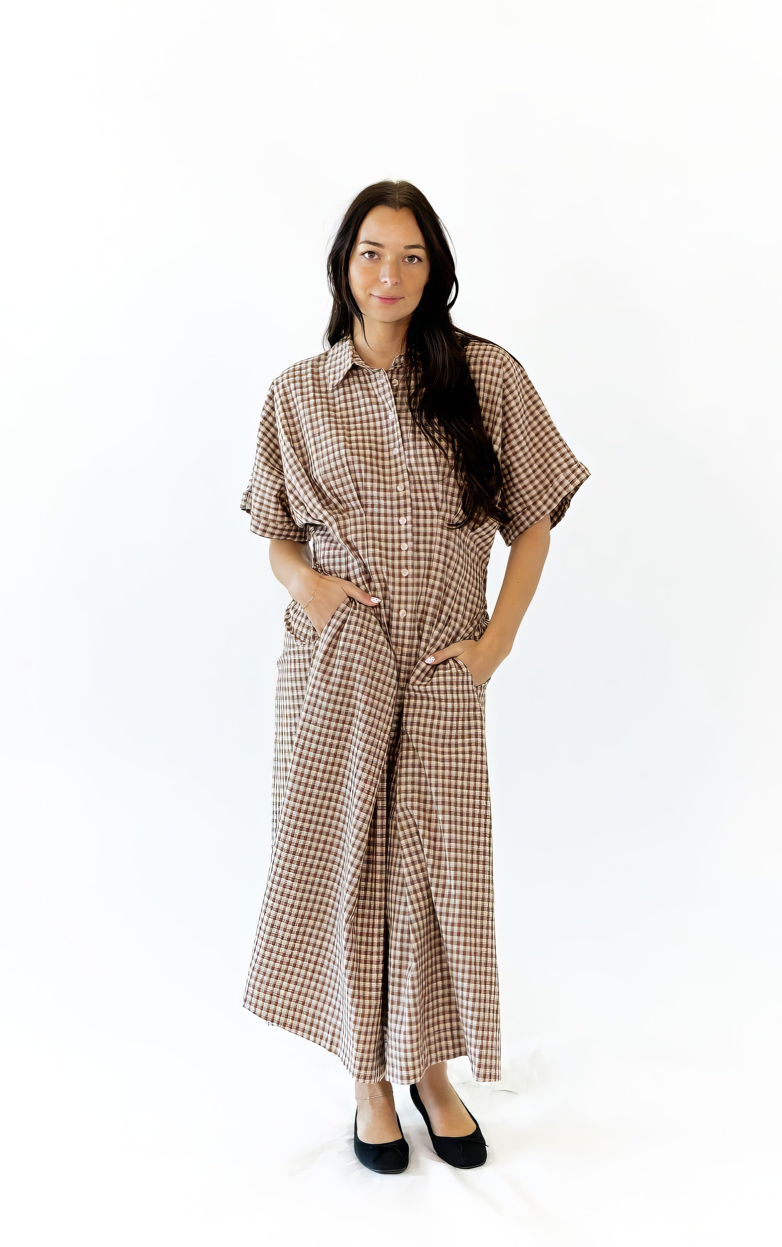 Tilla Gingham Maxi Dress