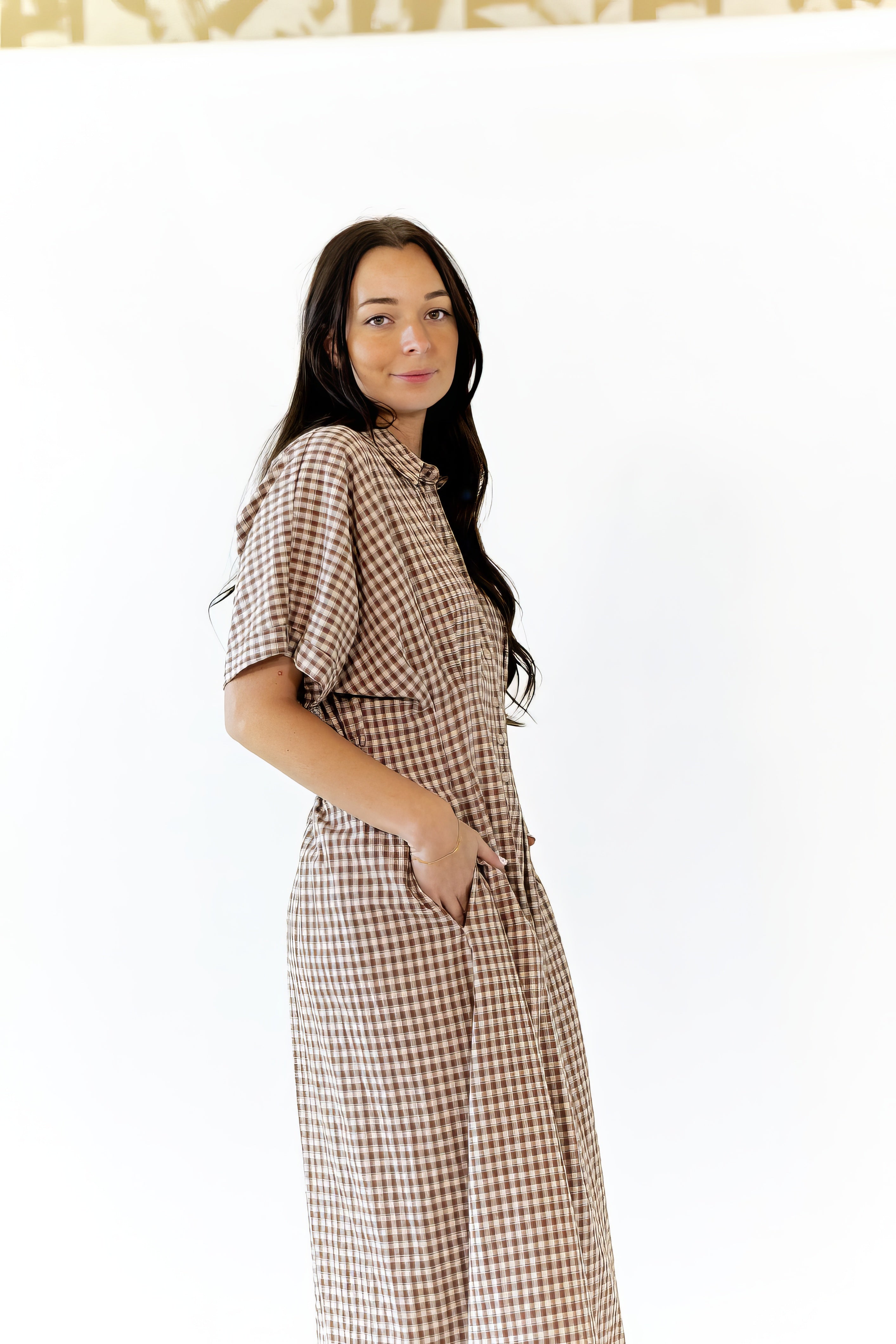 Tilla Gingham Maxi Dress