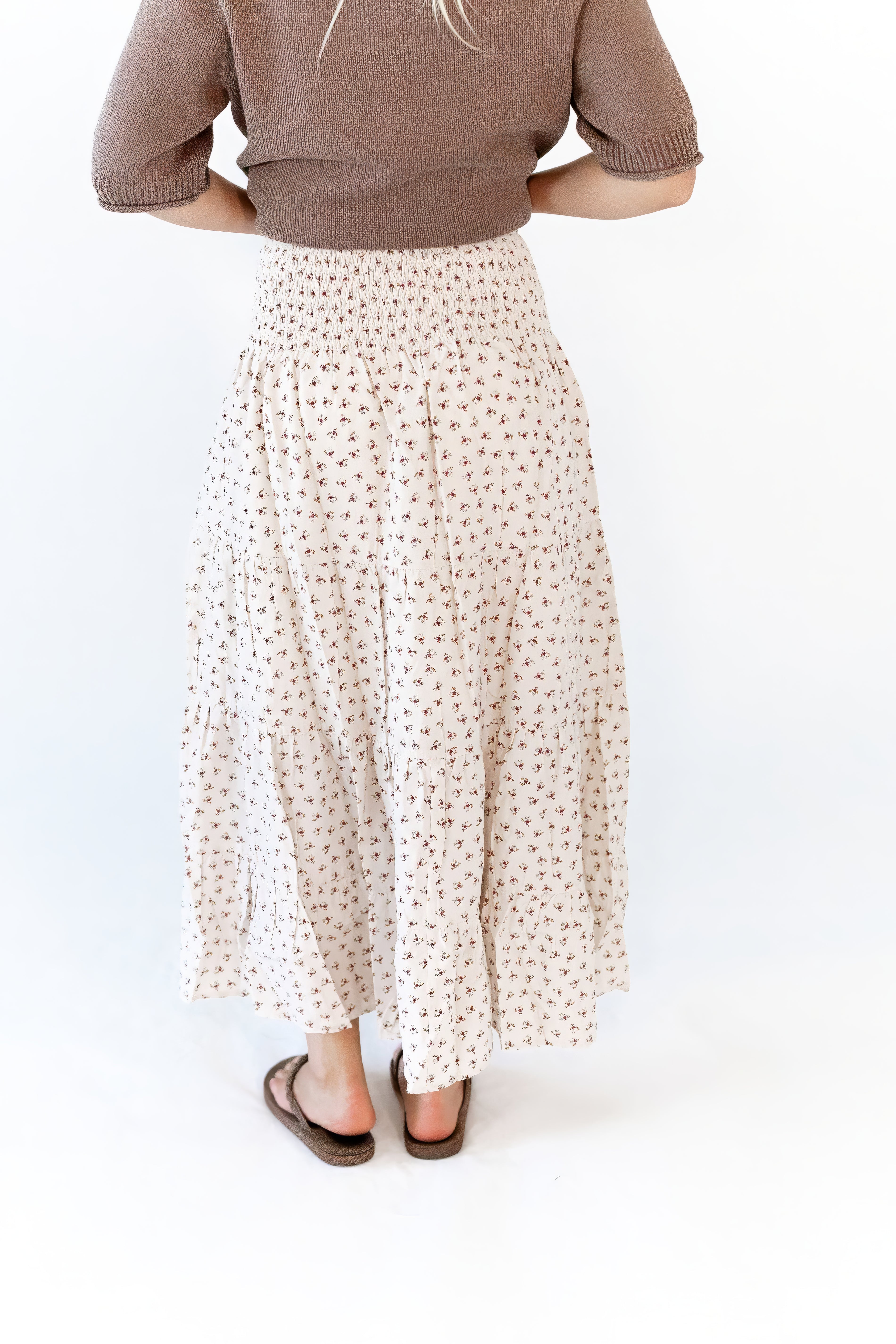 Willow Ditsy Tiered Midi Skirt