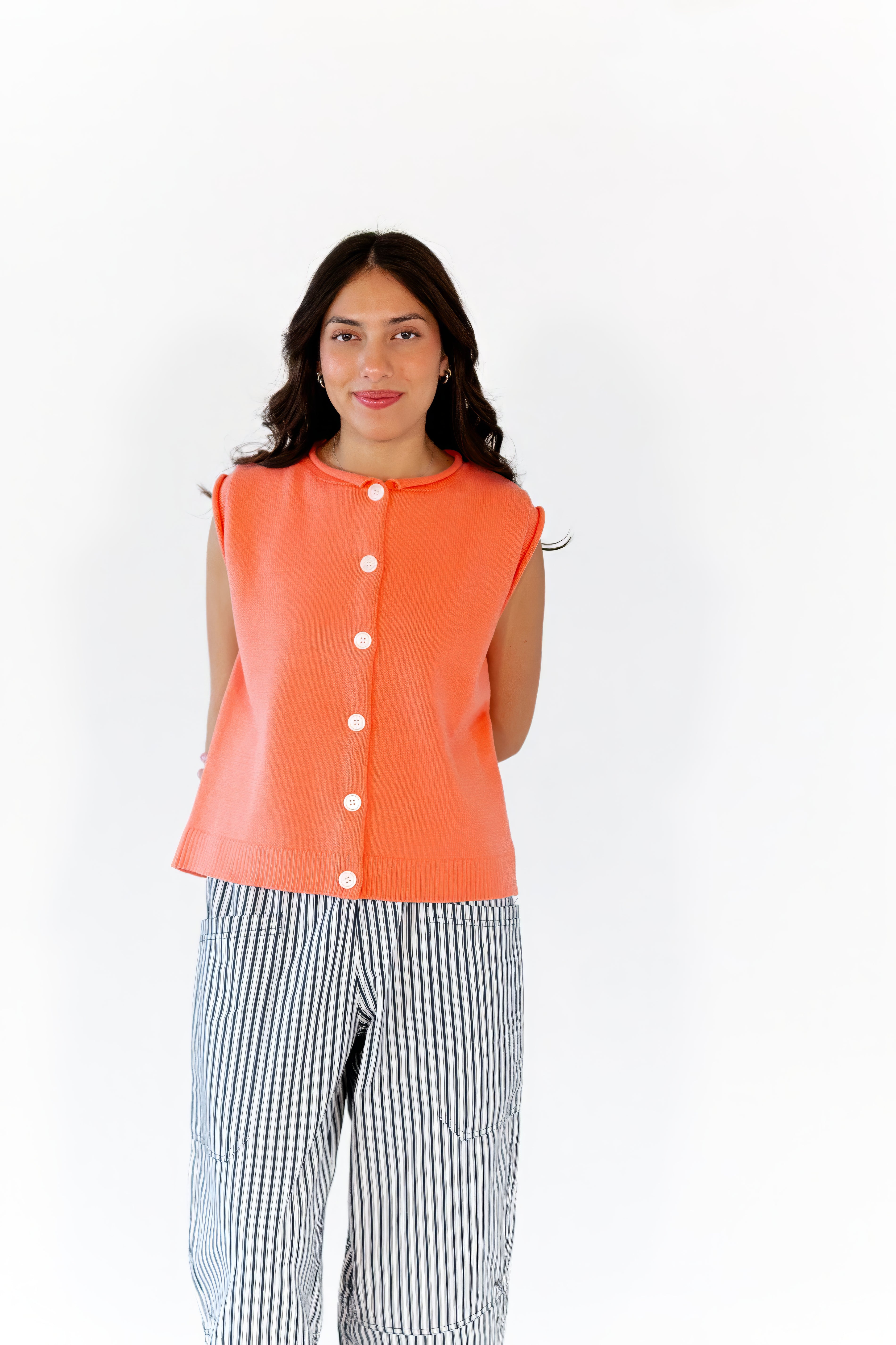 Andi Striped Pants · Navy