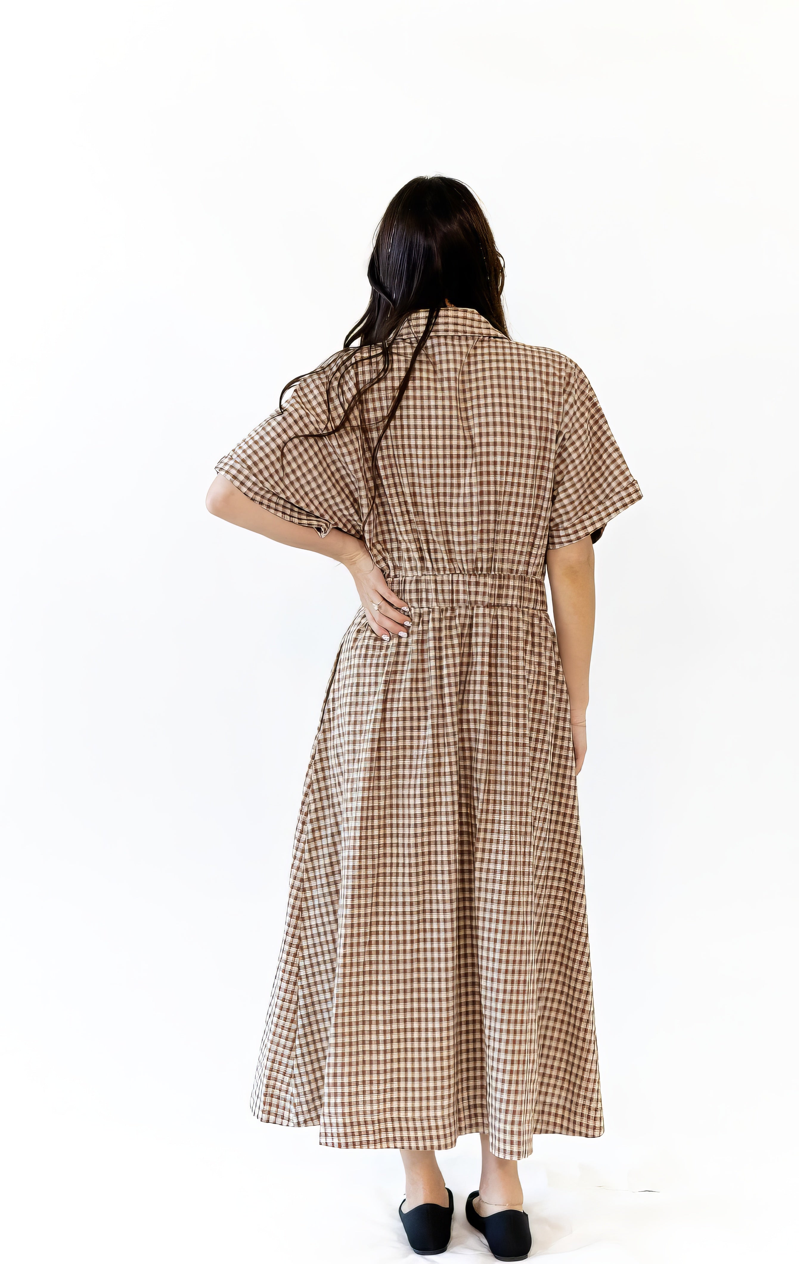 Tilla Gingham Maxi Dress