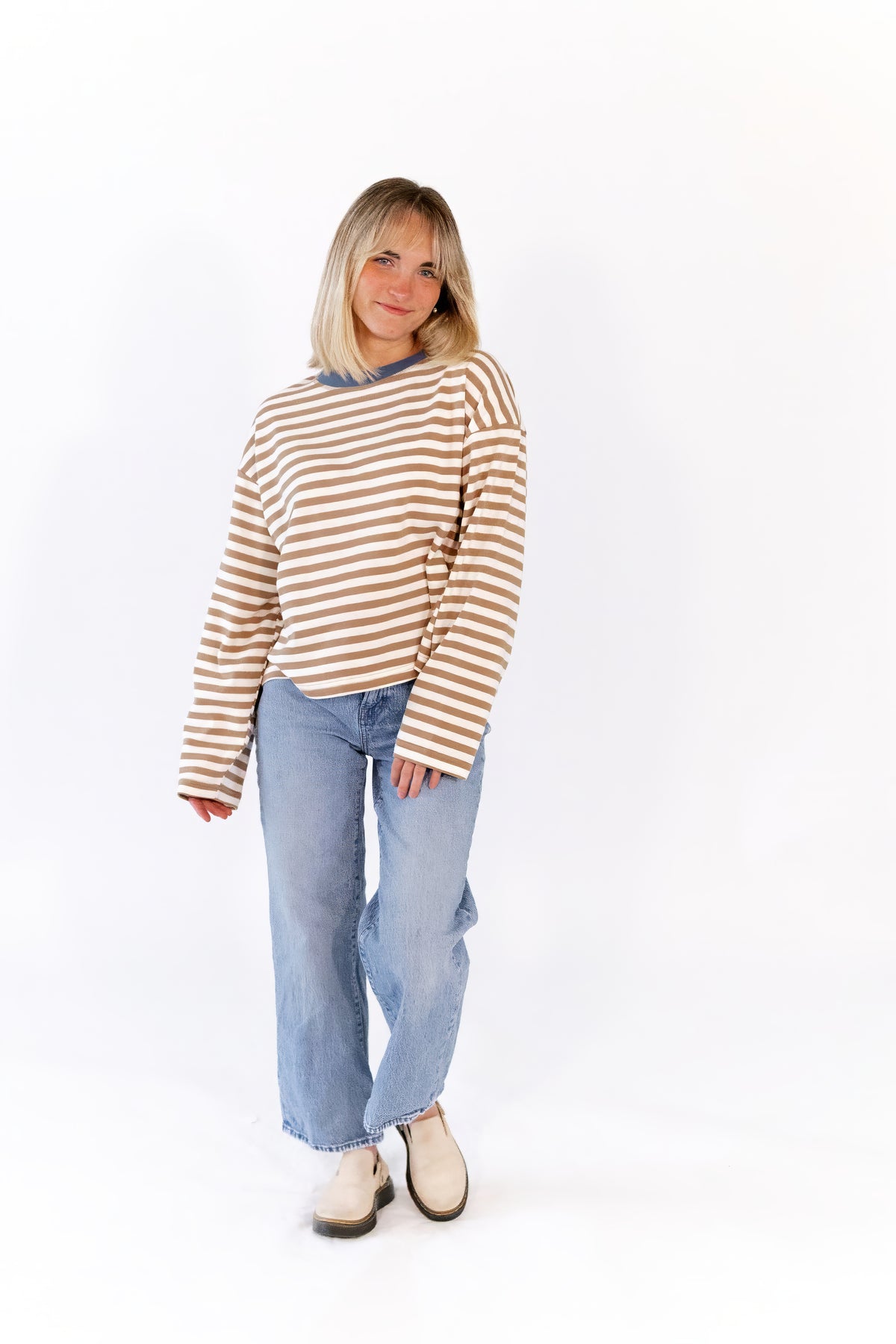 Crescent Striped Pullover