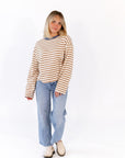 Crescent Striped Pullover