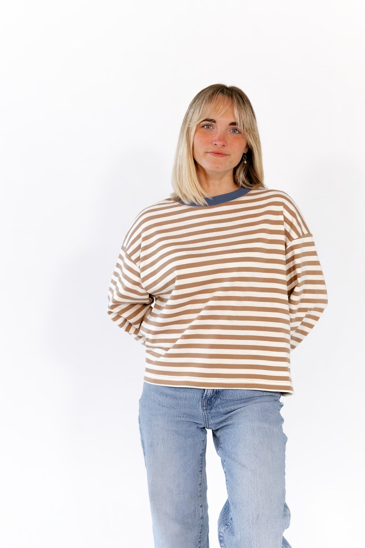Crescent Striped Pullover